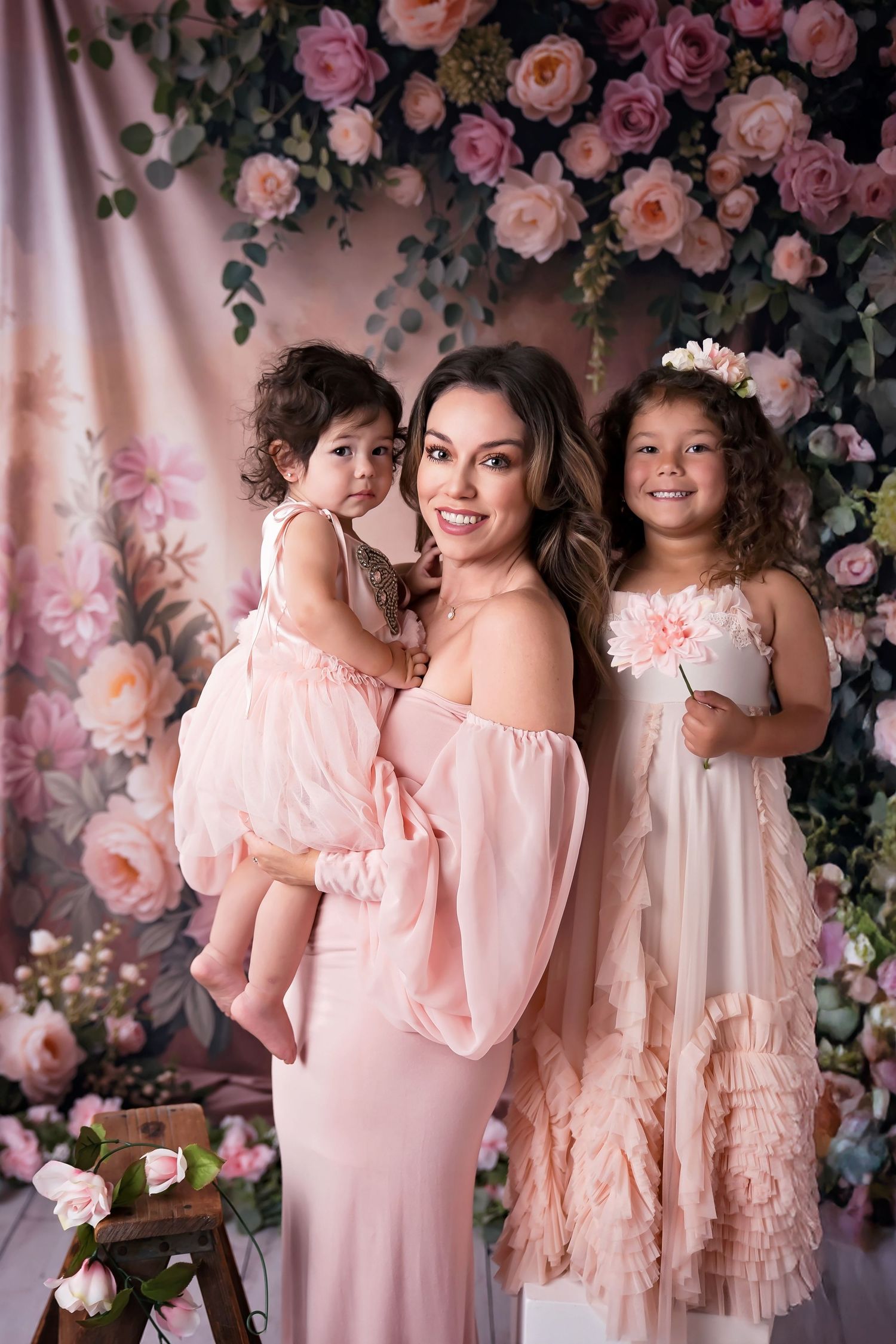 Mother and children portrait during a San Diego Mother’s Day mini session at Ceci Portraits studio in Chula Vista