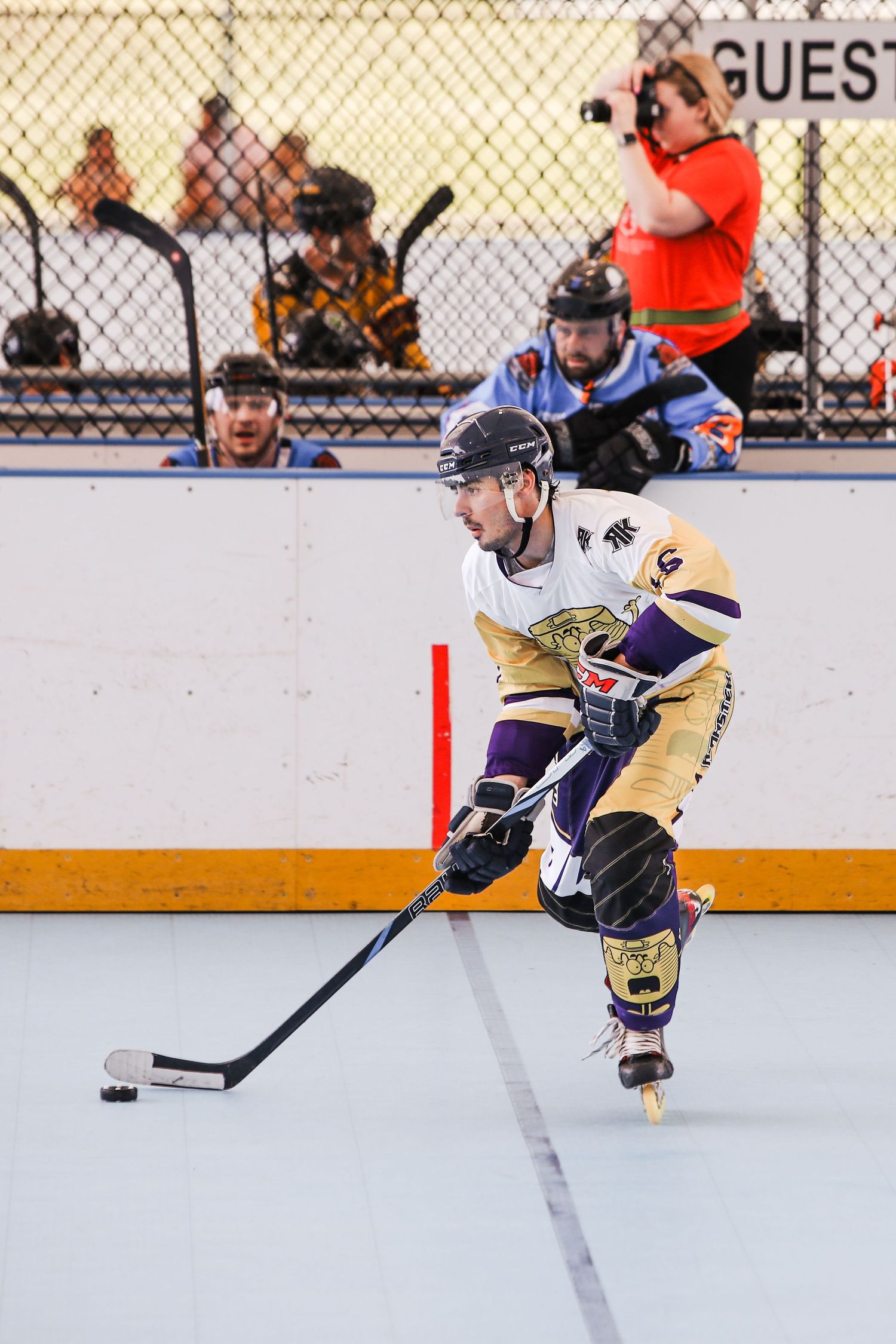 Robert Morris University Hockey Player competing in Wish Cup charity Hockey tournament in Nashville, TN