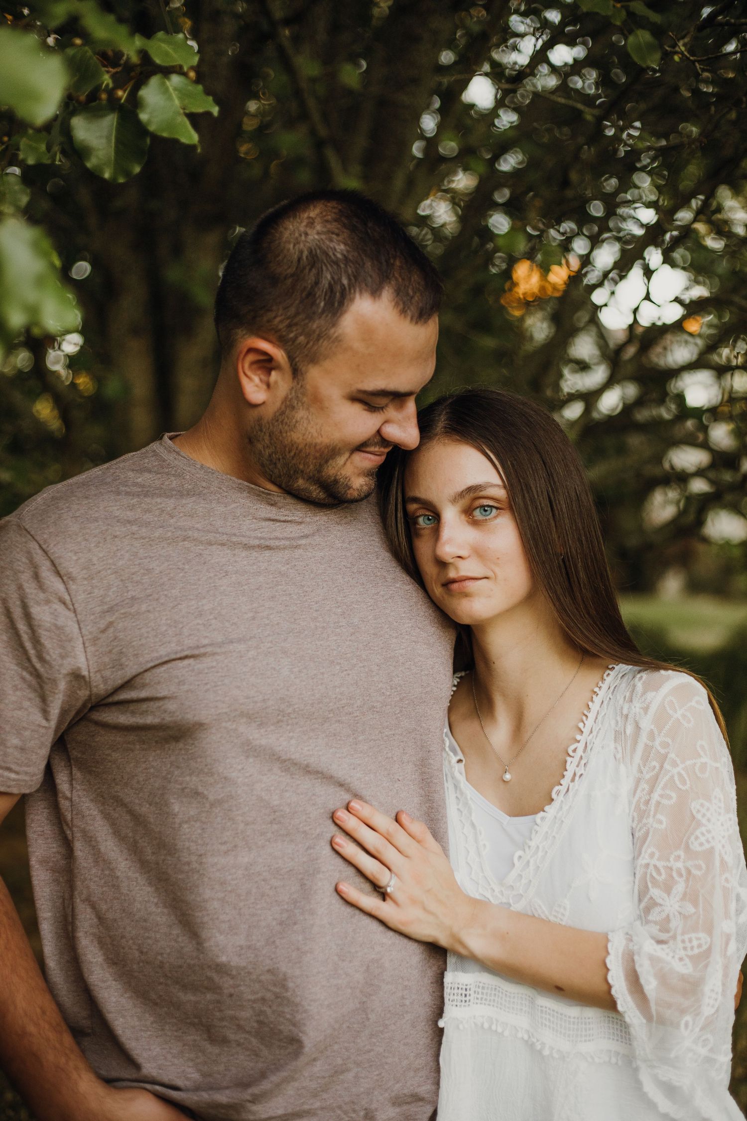 Young couple celebrating their two year wedding anniversary with a photoshoot.