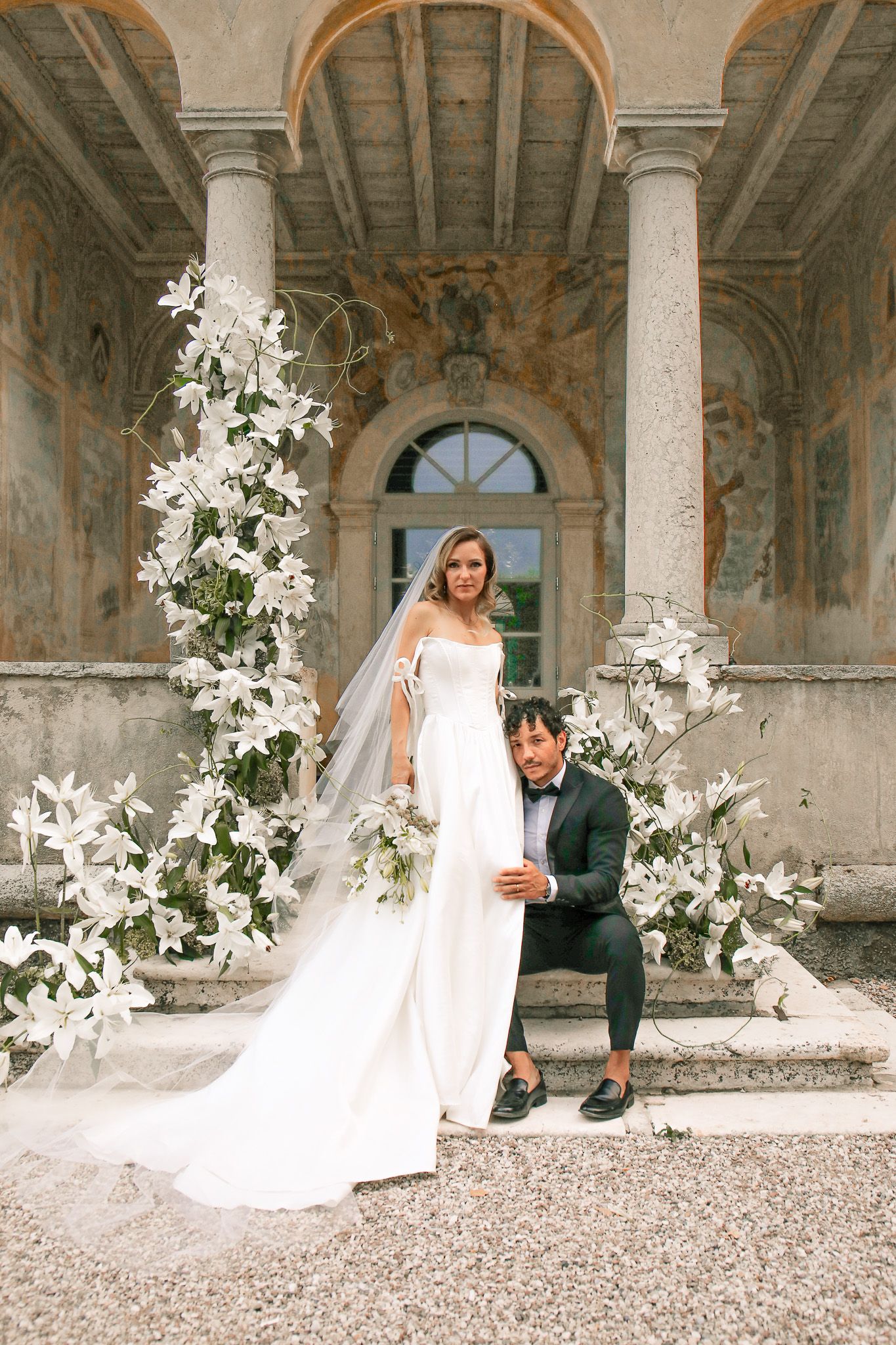 Beautiful bride and groom photo