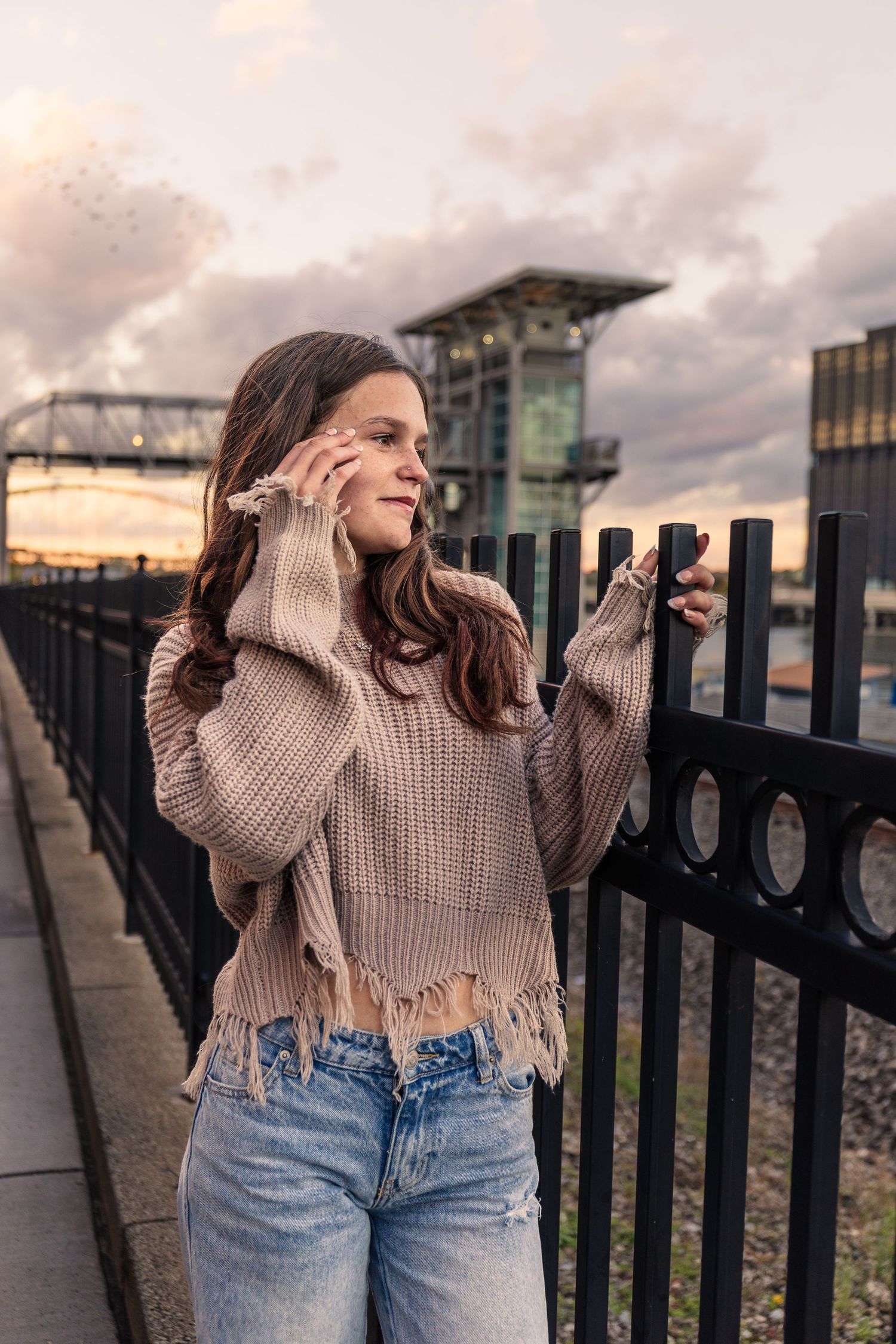 Senior portrait in downtown Pittsburgh, Pennsylvania