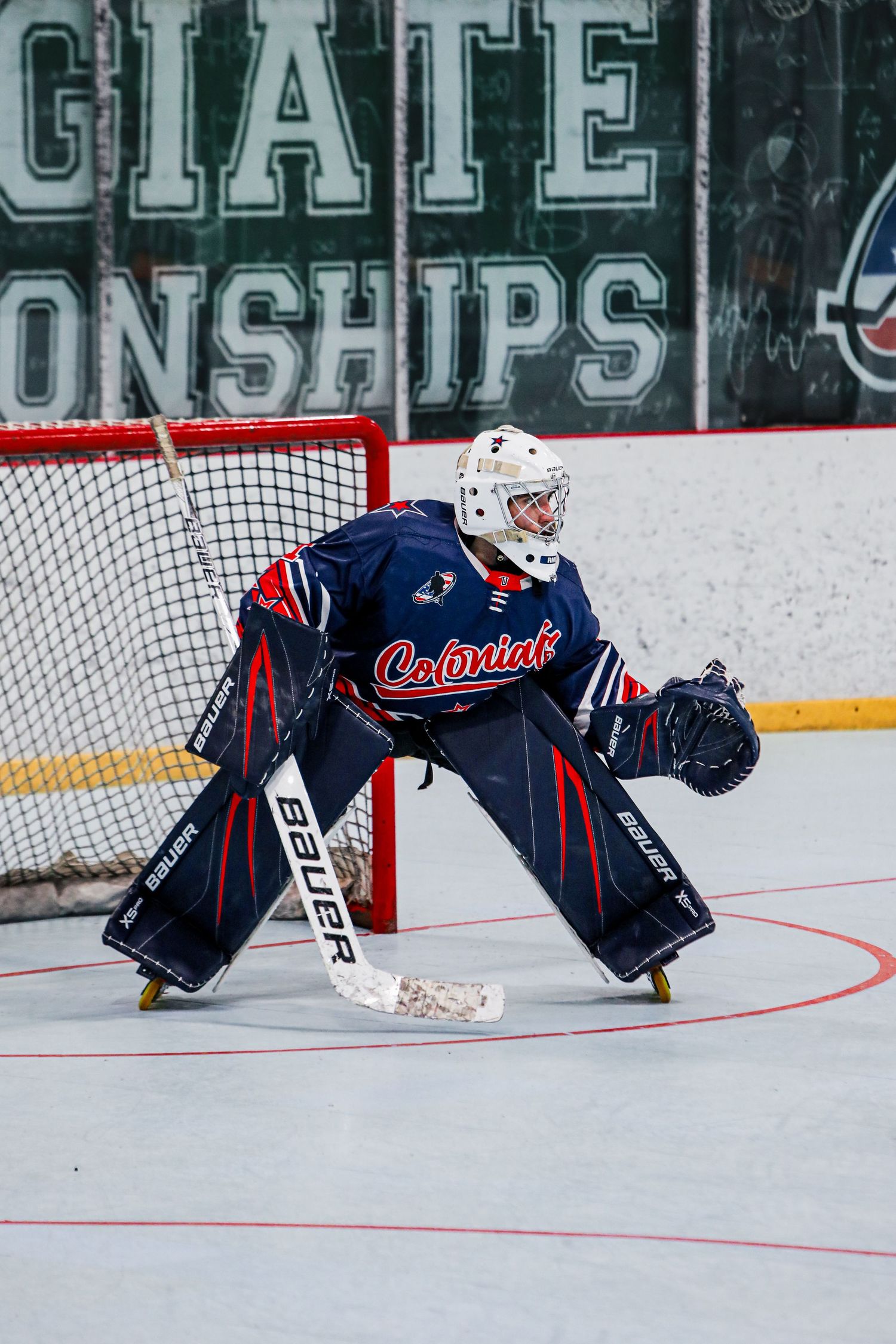 Robert Morris University hockey player, goalie, at nationals