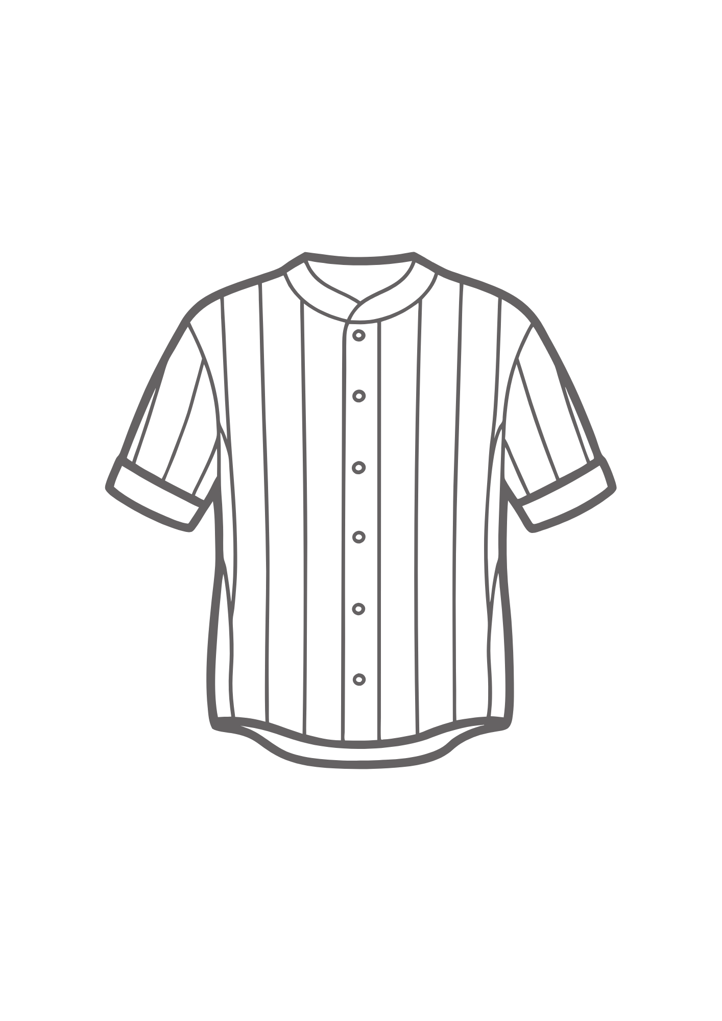Sketched designs of baseball uniforms showing different pinstripe patterns.