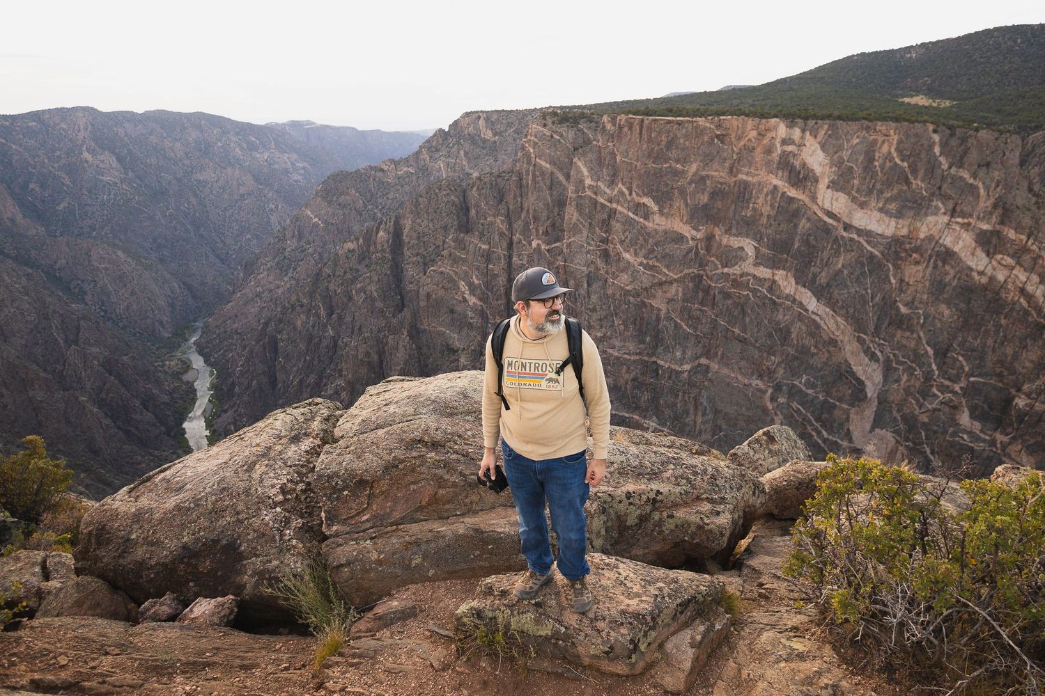 A branding shoot featuring Sam Groth at Black Canyon National Park, Colorado.