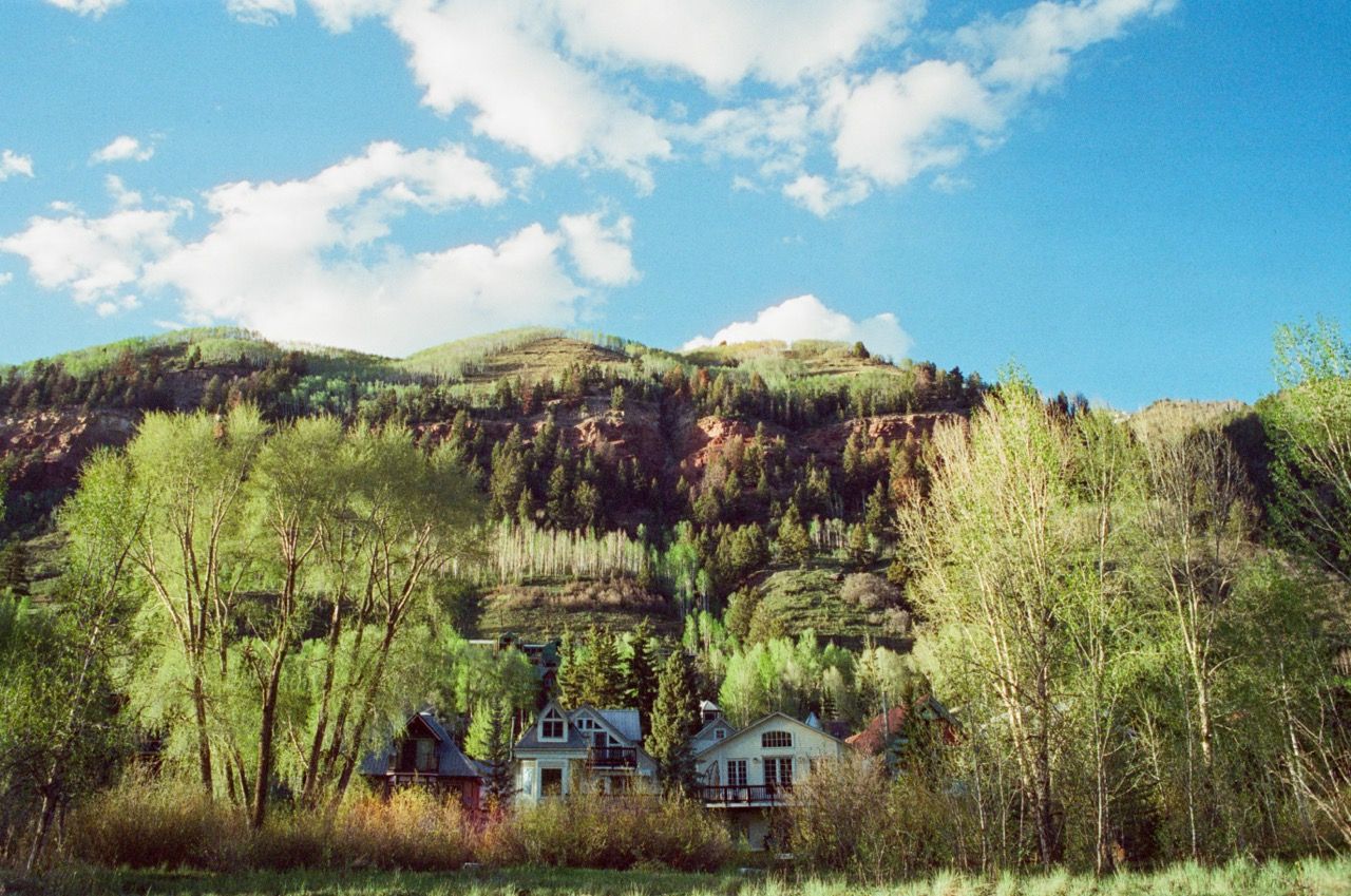 Film photo of downtown Telluride, Colorado.