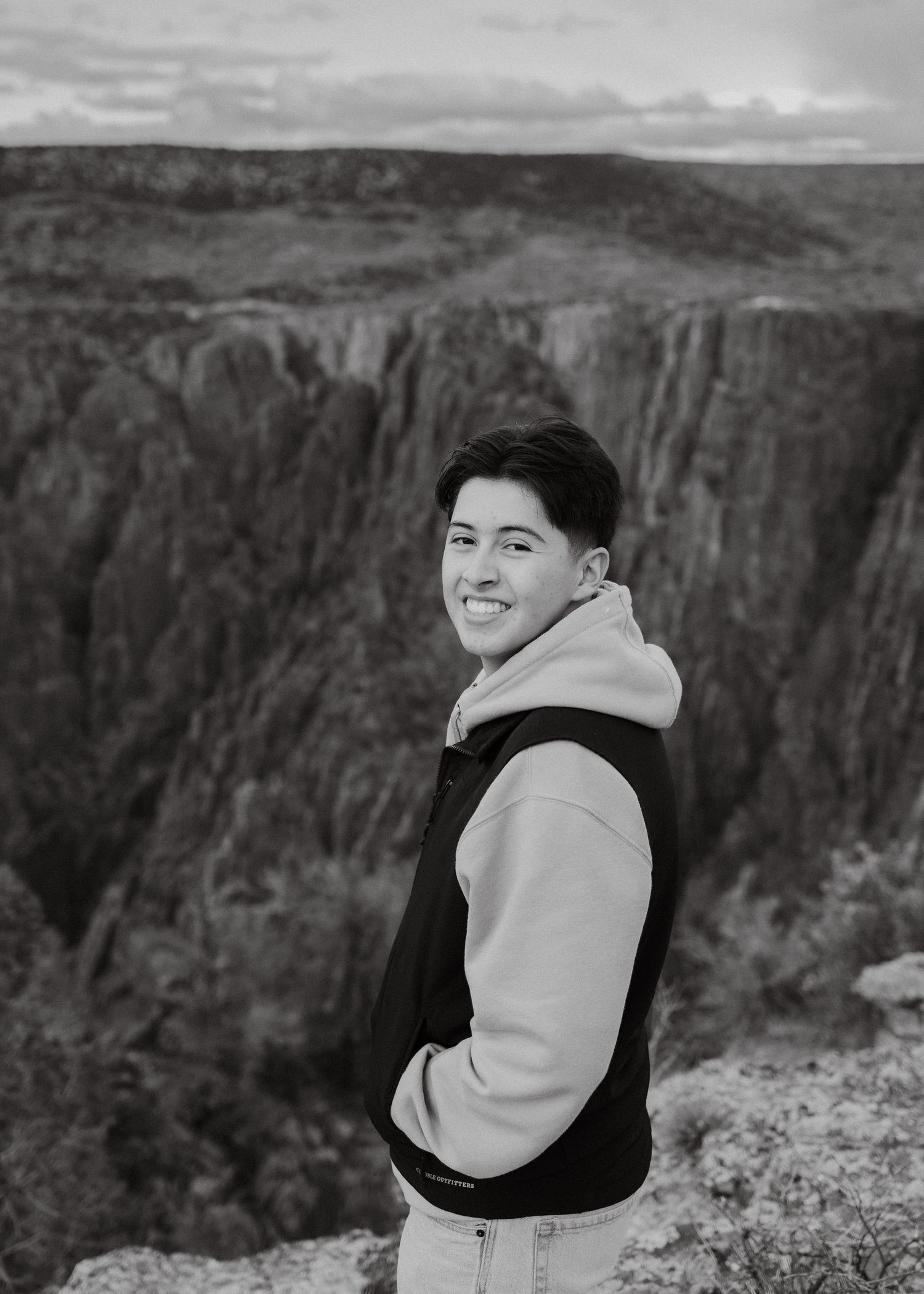 A senior photo taken at Black Canyon National Park, Colorado.