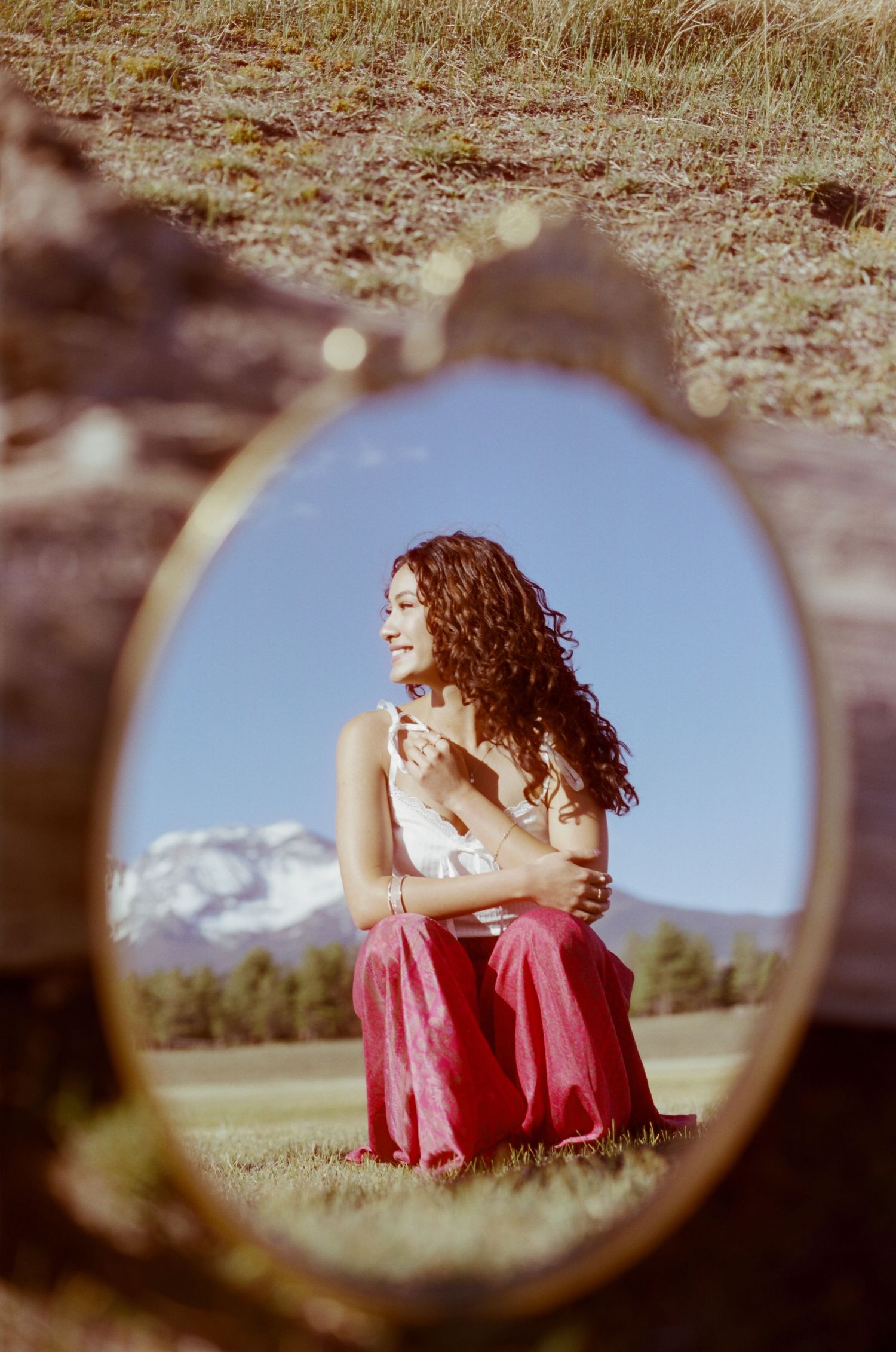 A film modeling photo taken at Top of the Pines near Ridgway, Colorado.