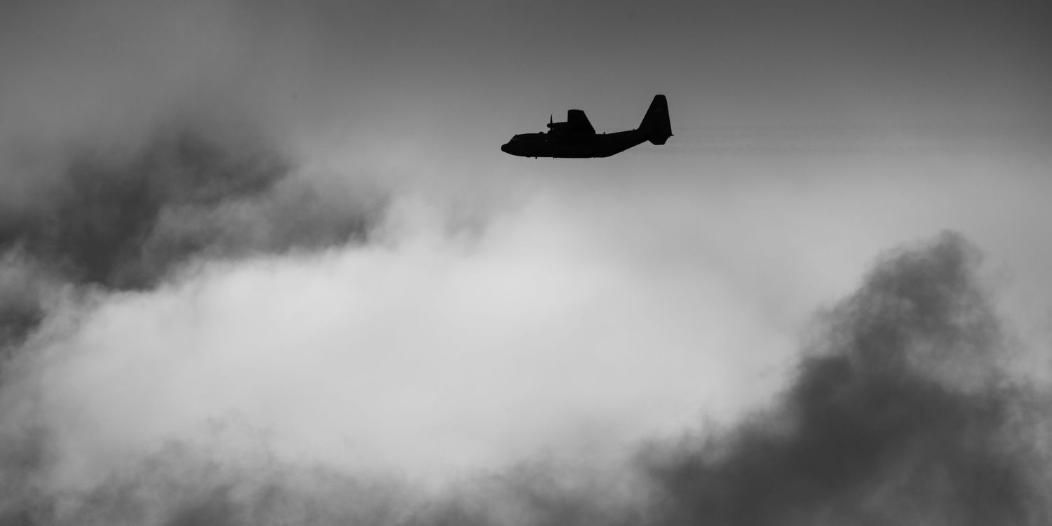 A photo of a US Air Force C-130 at Montrose Regional Airport, Colorado.