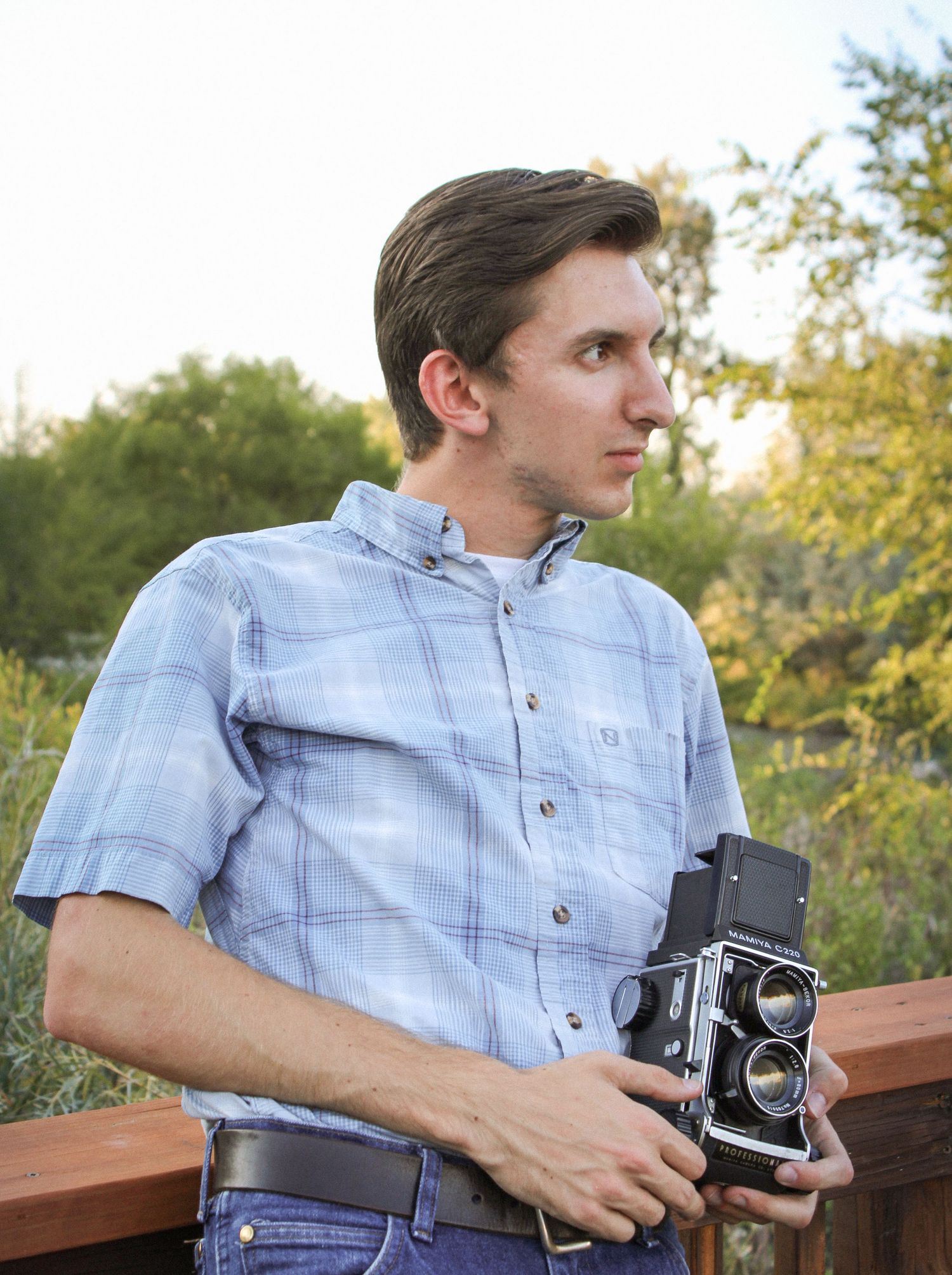 A Mamaya C220 held by Gunnison Clamp, owner of Gunnison Lee Photography
