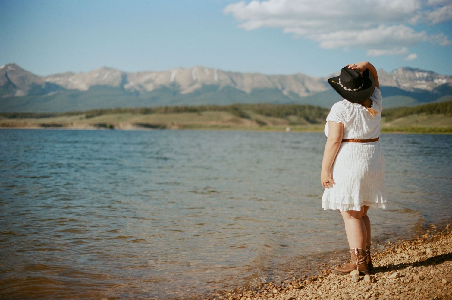 A film senior photo taken in Taylor Park near Gunnison, Colorado.