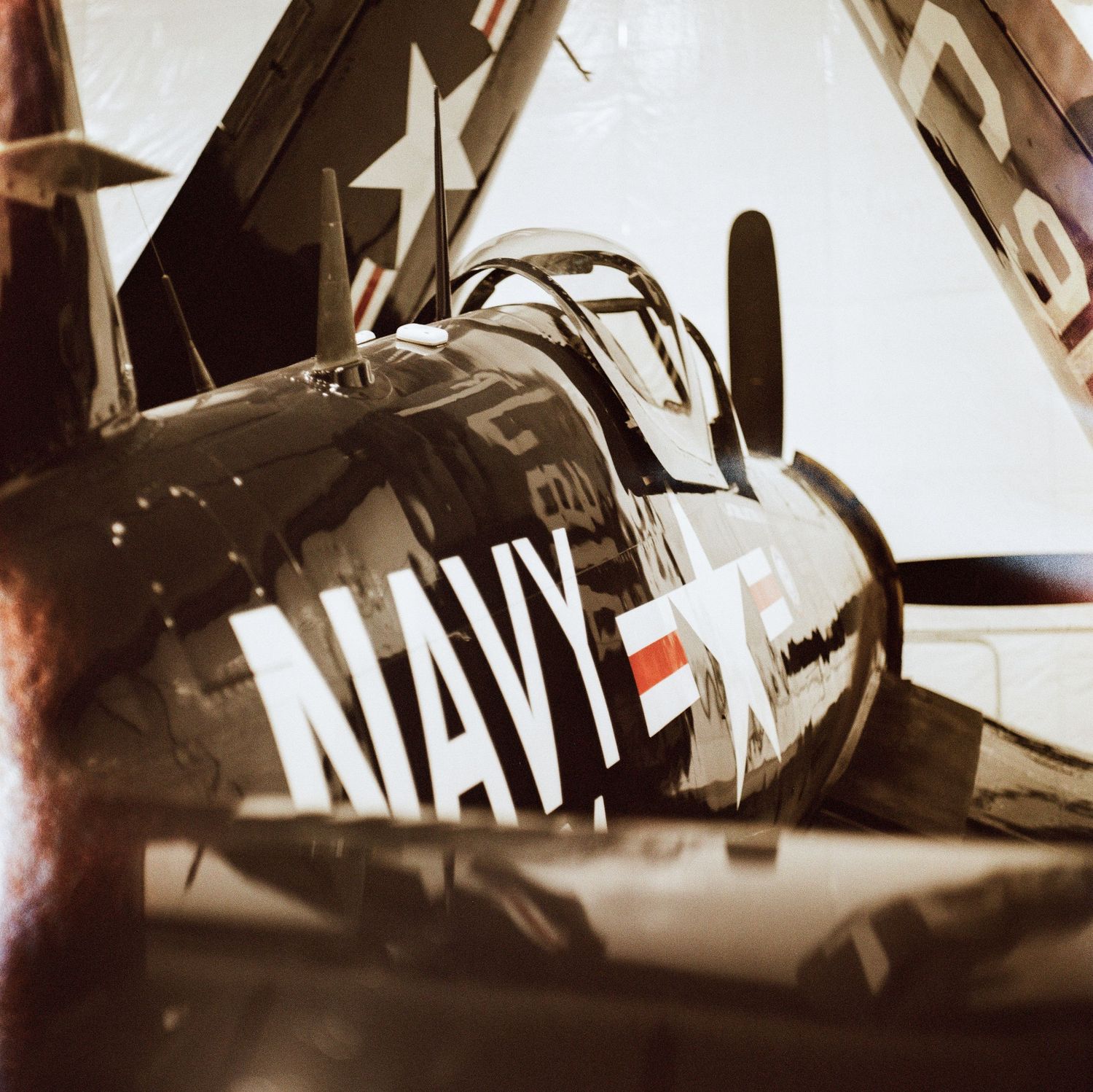 A Medium Format film photo of the WWII aviation museum in Colorado Springs, Colorado.