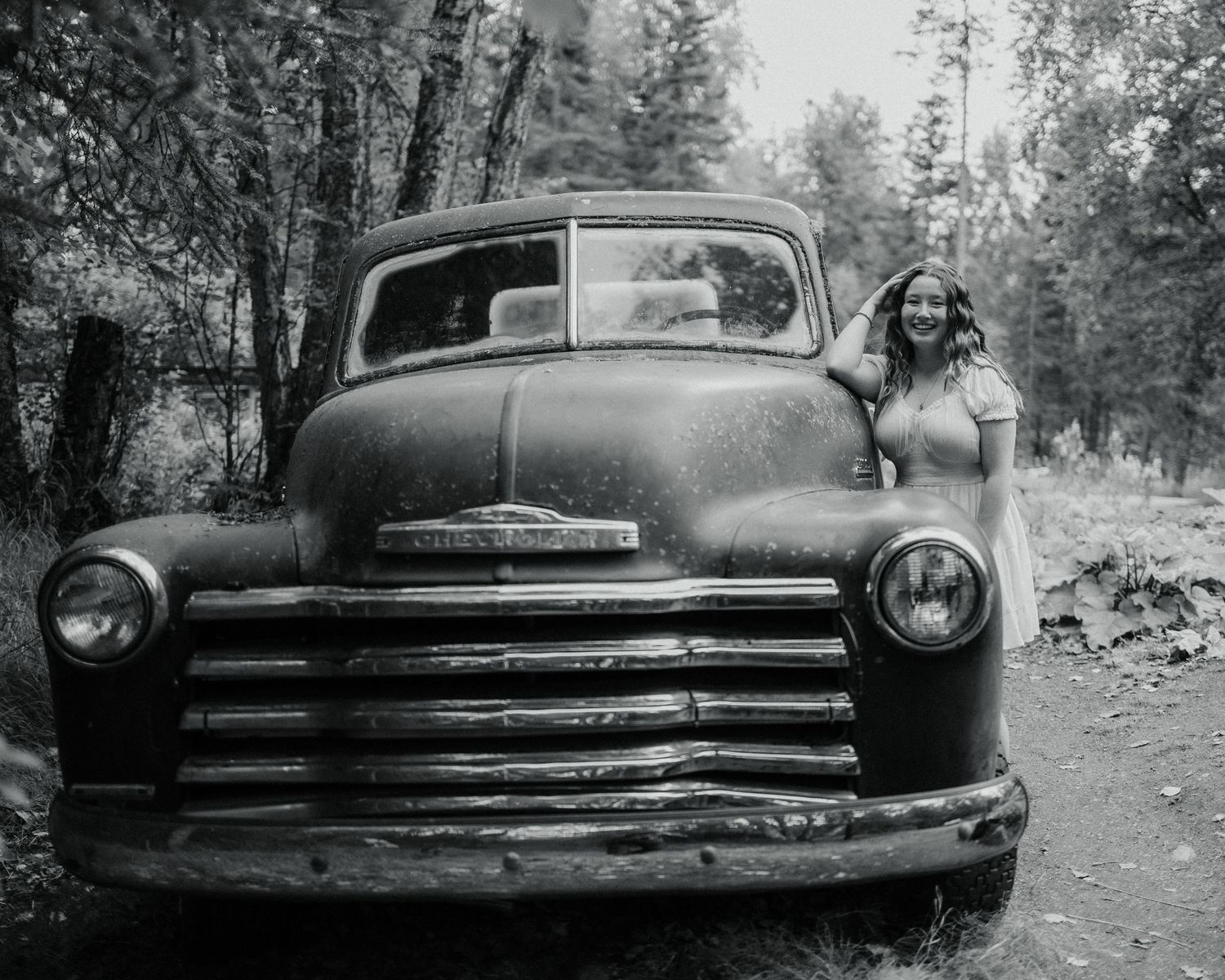 A senior photo taken in the Alaska Botanical Gardens, Anchorage, Alaska.