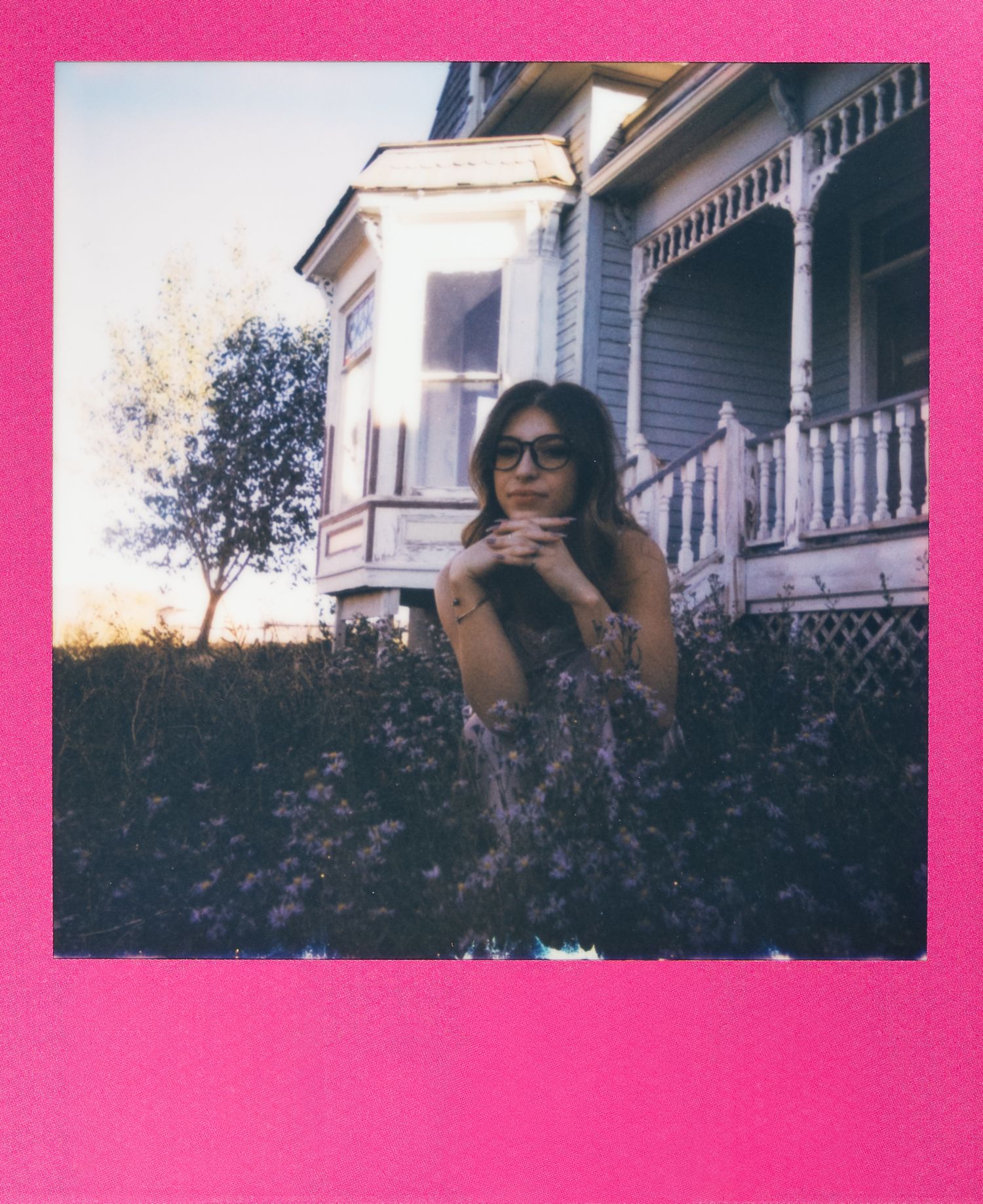 Polaroid photo from a modeling shoot in Montrose, Colorado.
