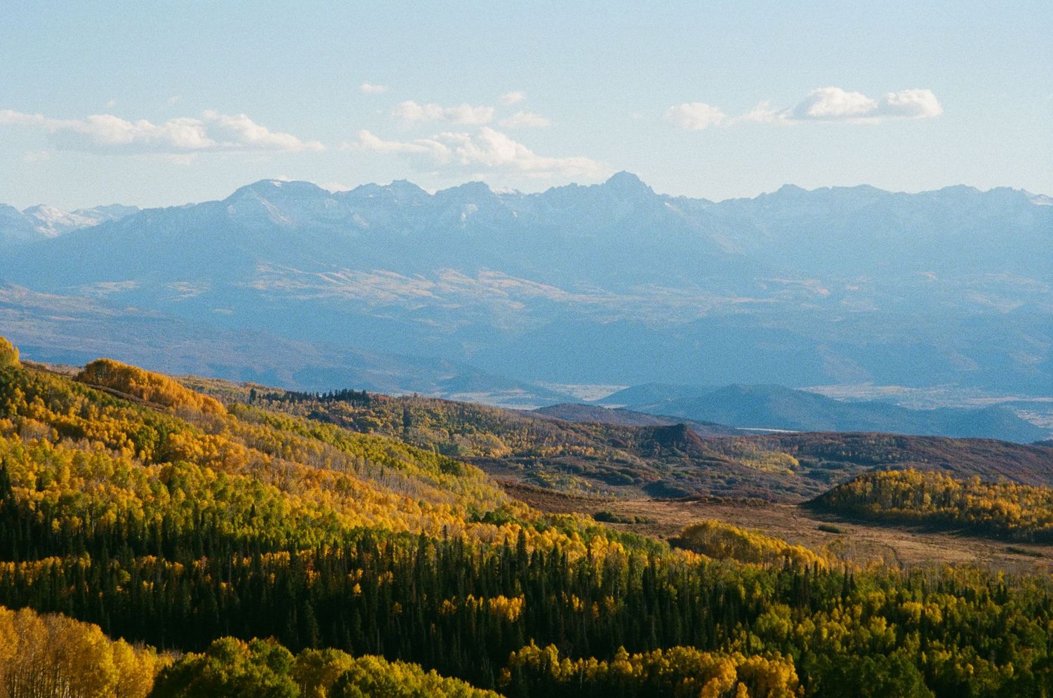 A 35mm landscape photo of Mount Sneffels taken from Buckhorn Lakes, near Montrose, Colorado.