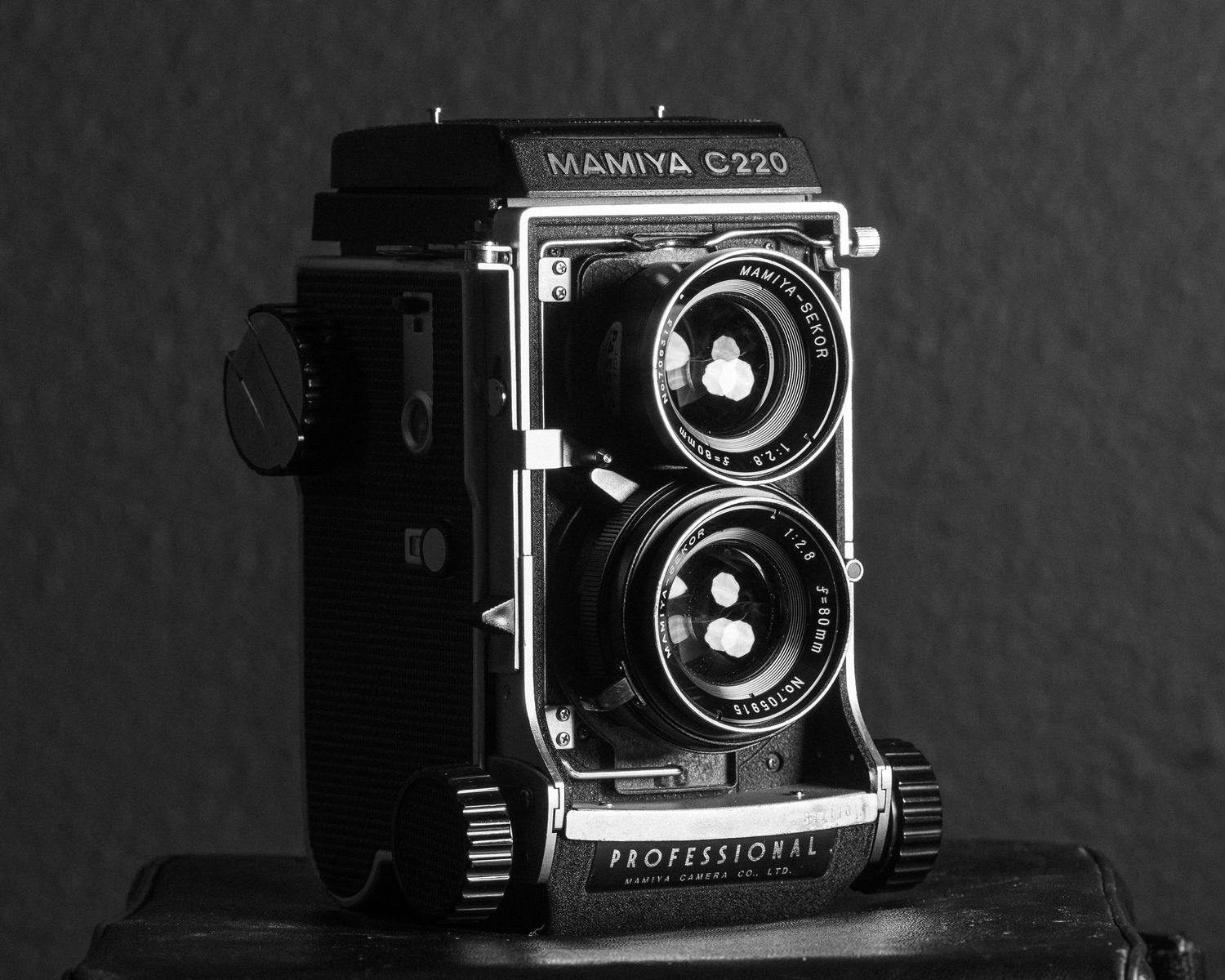 A Mamiya C220, one of the cameras I use frequently.