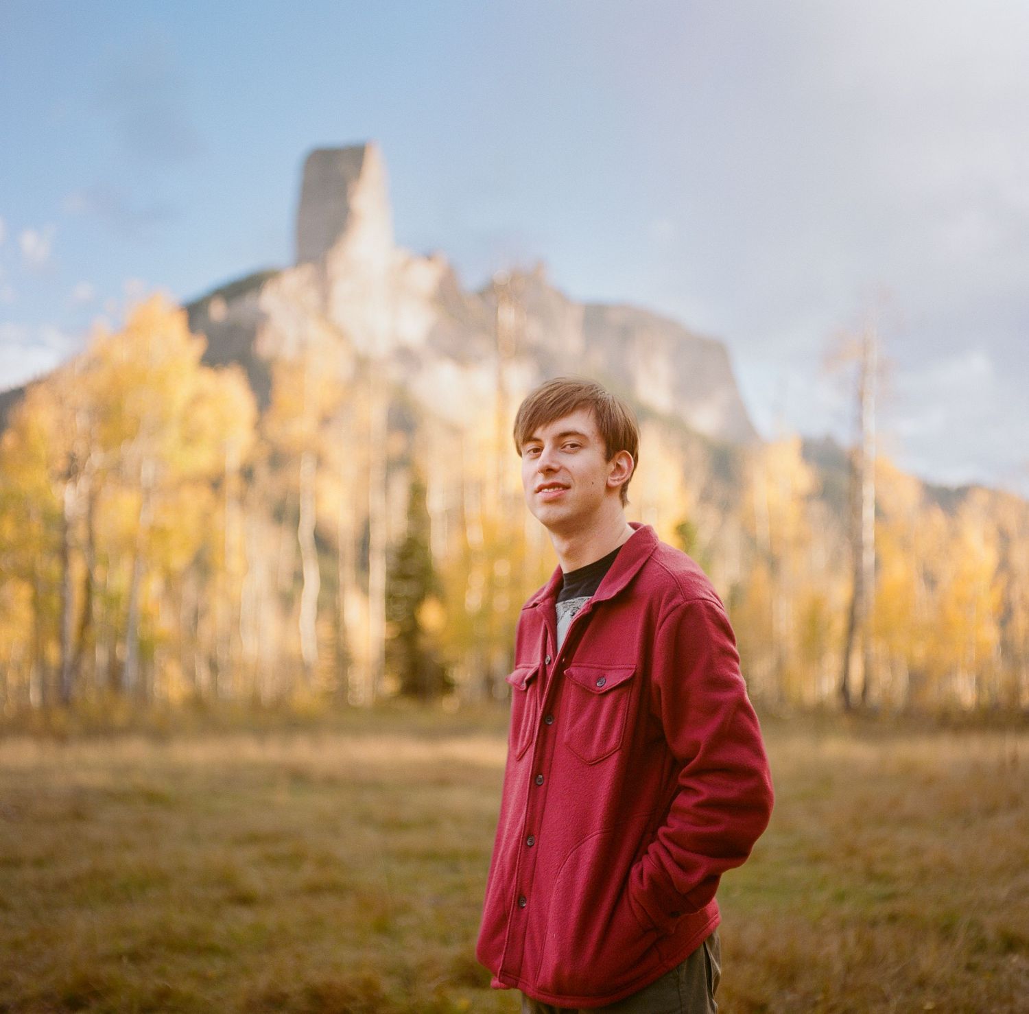A photo from a senior photoshoot on Owl Creek Pass, near Ridgway, Colorado.