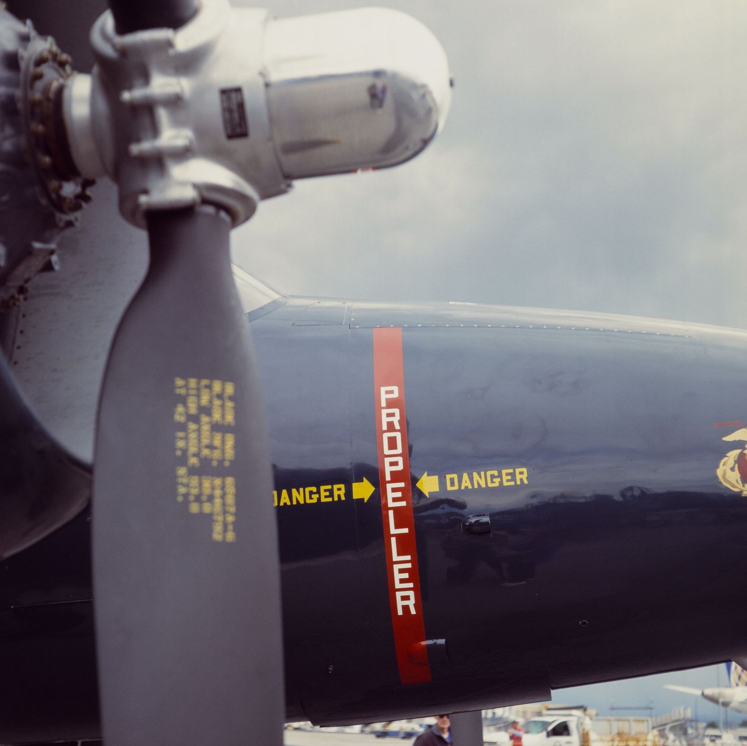 A Medium Format film photo of an F7F Tigercat at Montrose, Colorado's Tribute to Aviation event in 2025.