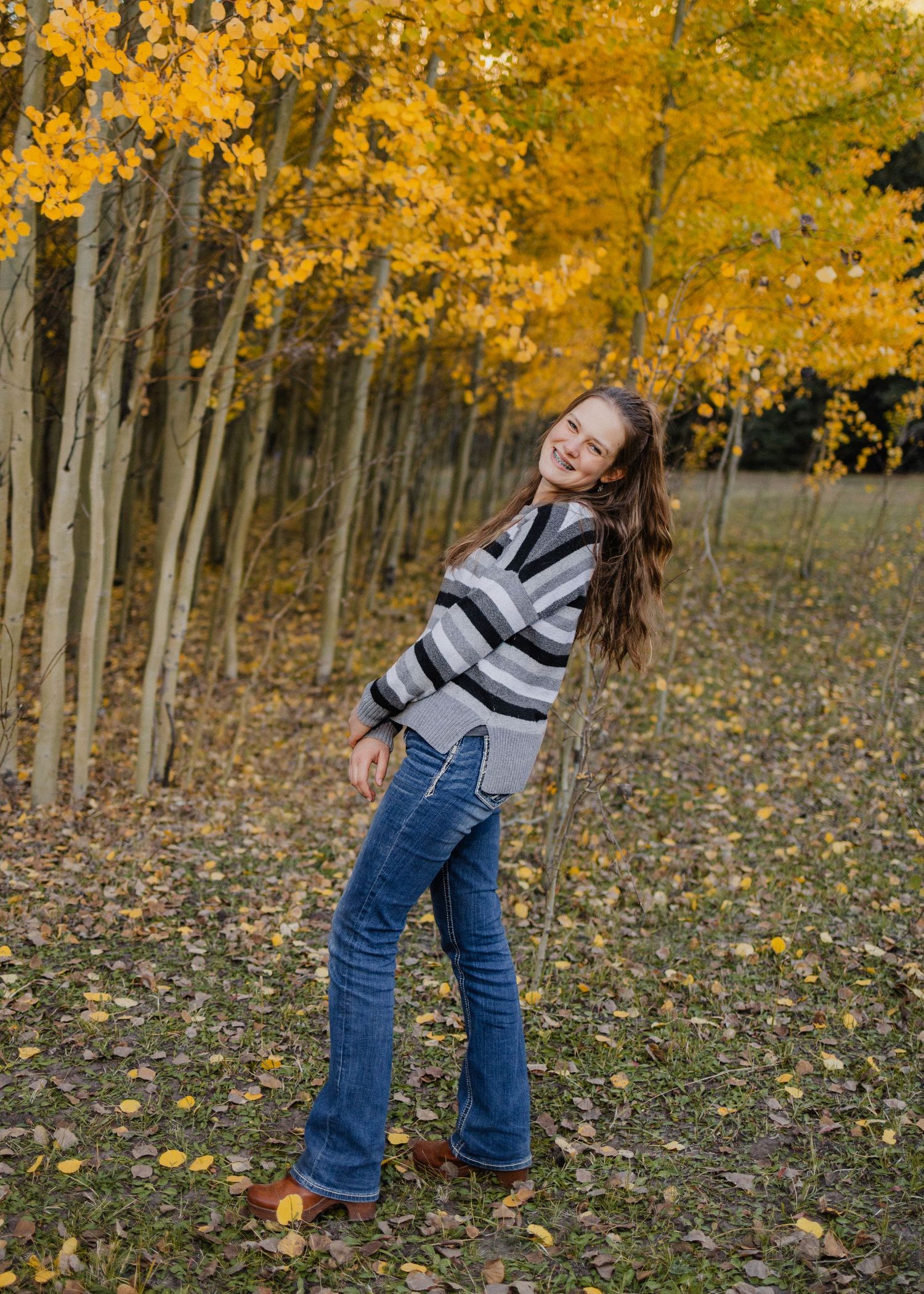 A senior photo taken near Cimarron, Colorado.