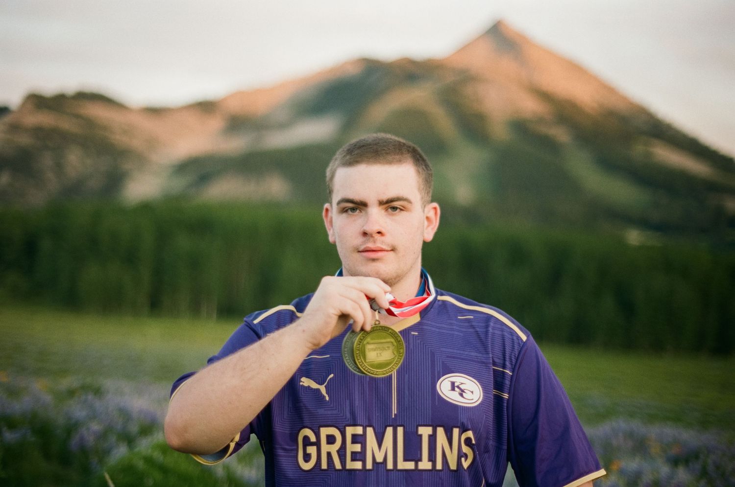 Film senior photo in Mount Crested Butte, Colorado.