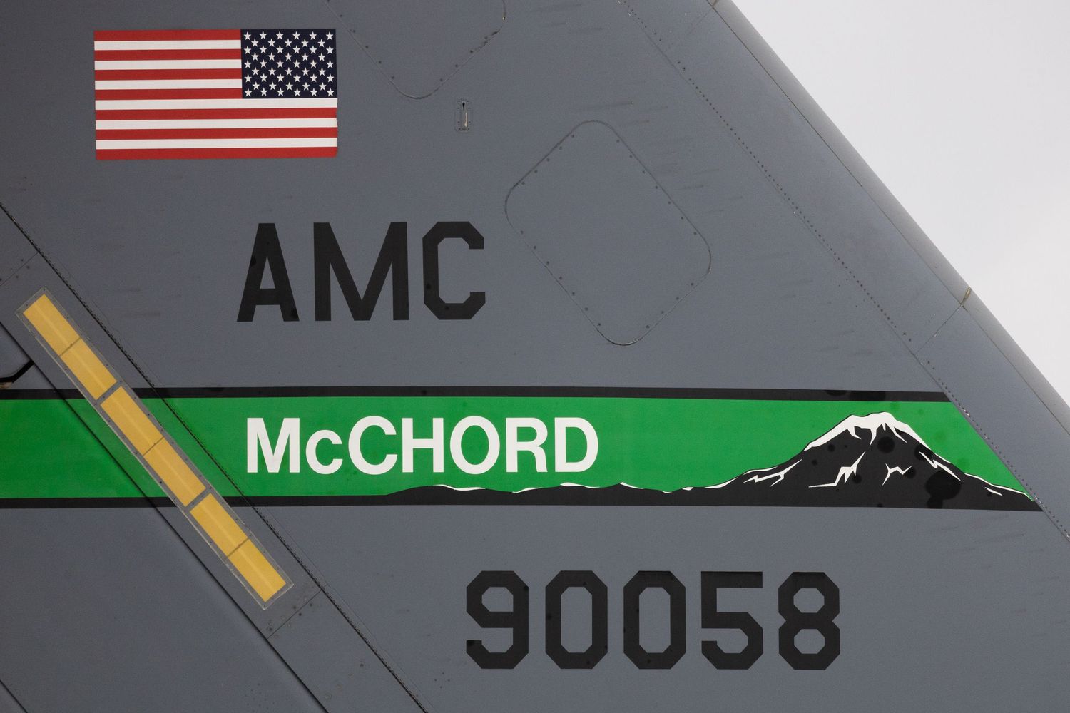 A photo of a US Air Force C-17 at Montrose Regional Airport, Colorado.