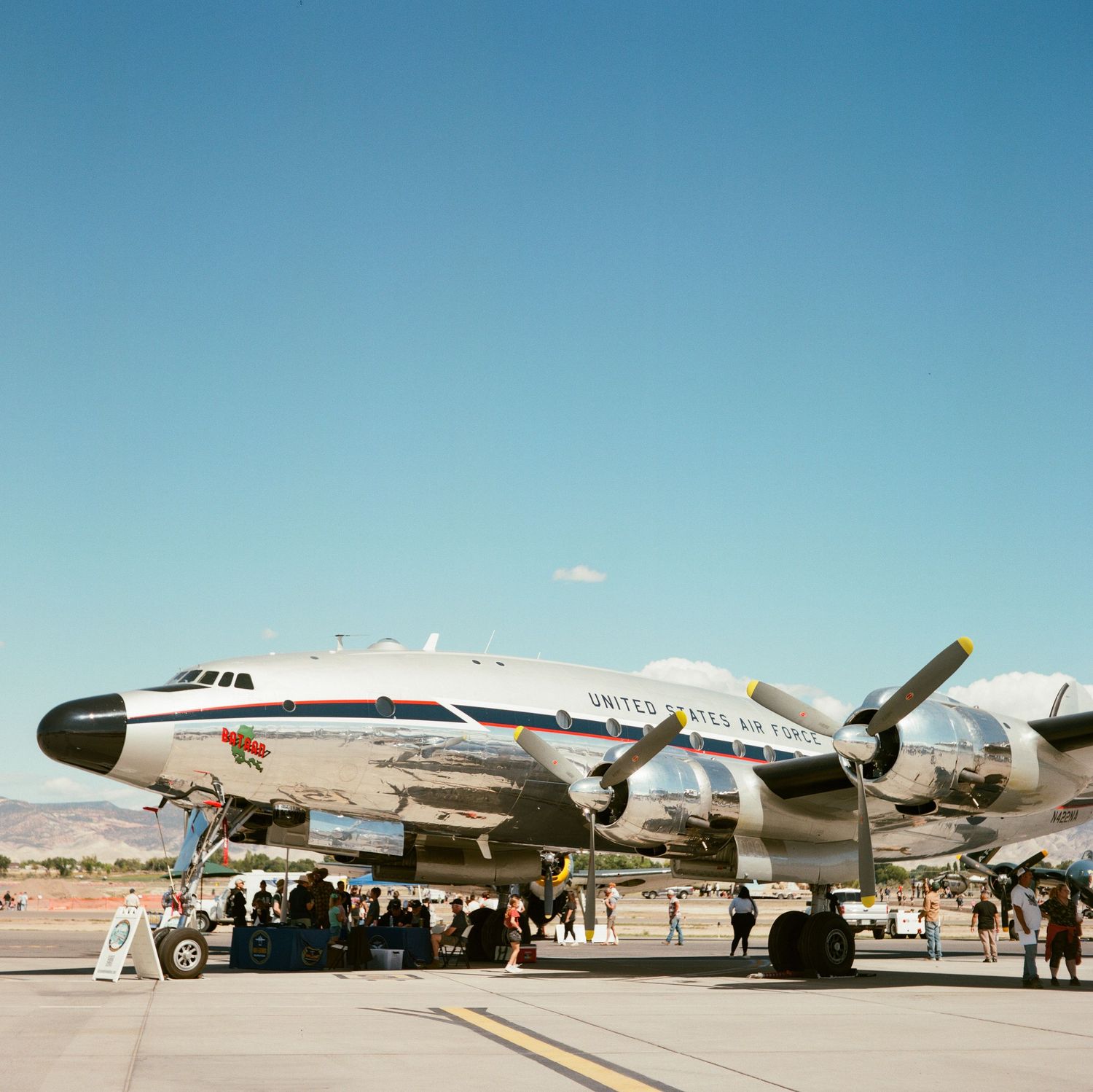 A Medium Format film photo of the C-121 Constellation 