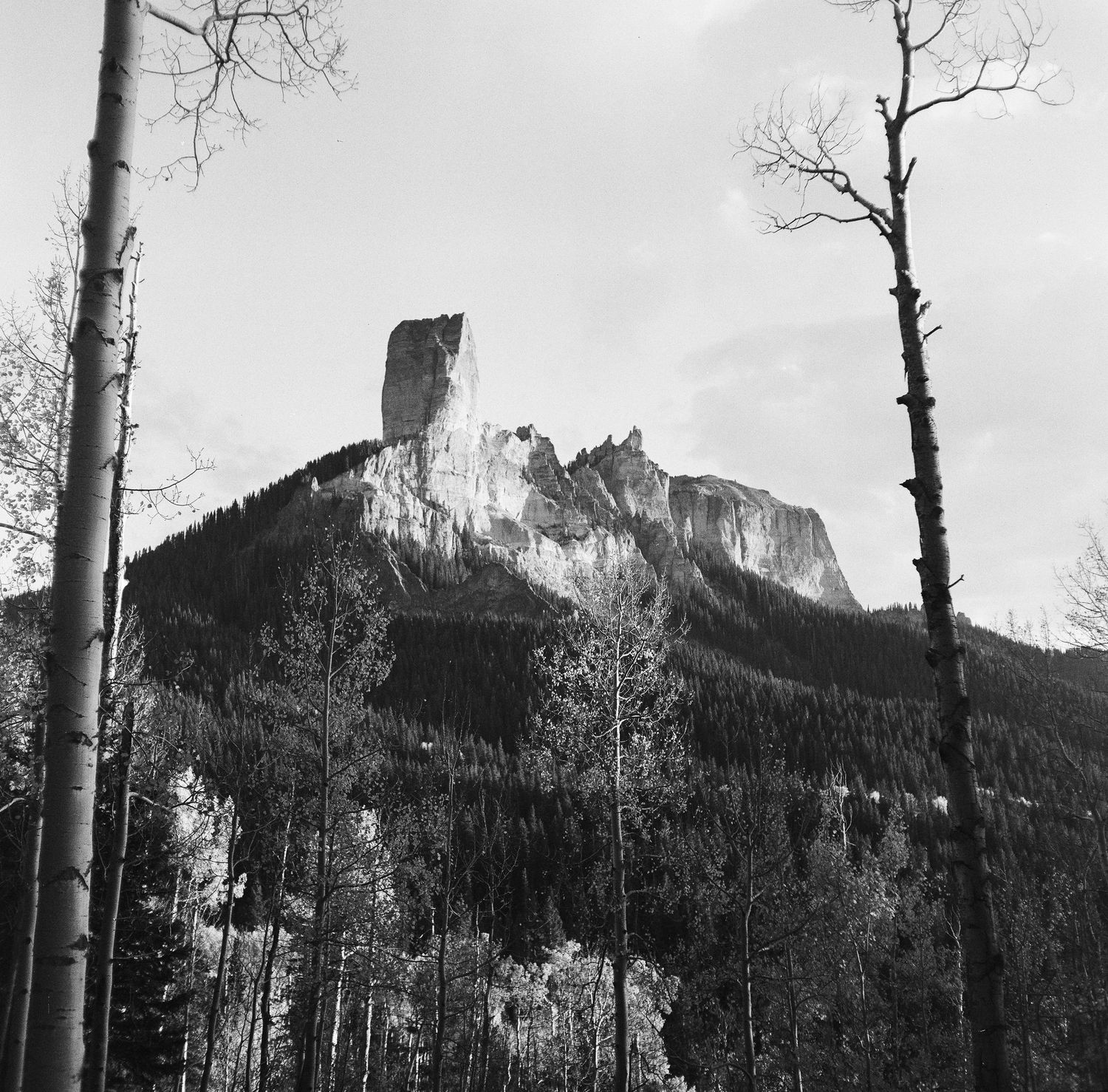 A Medium Format photo of Courthouse Mountain in Colorado.