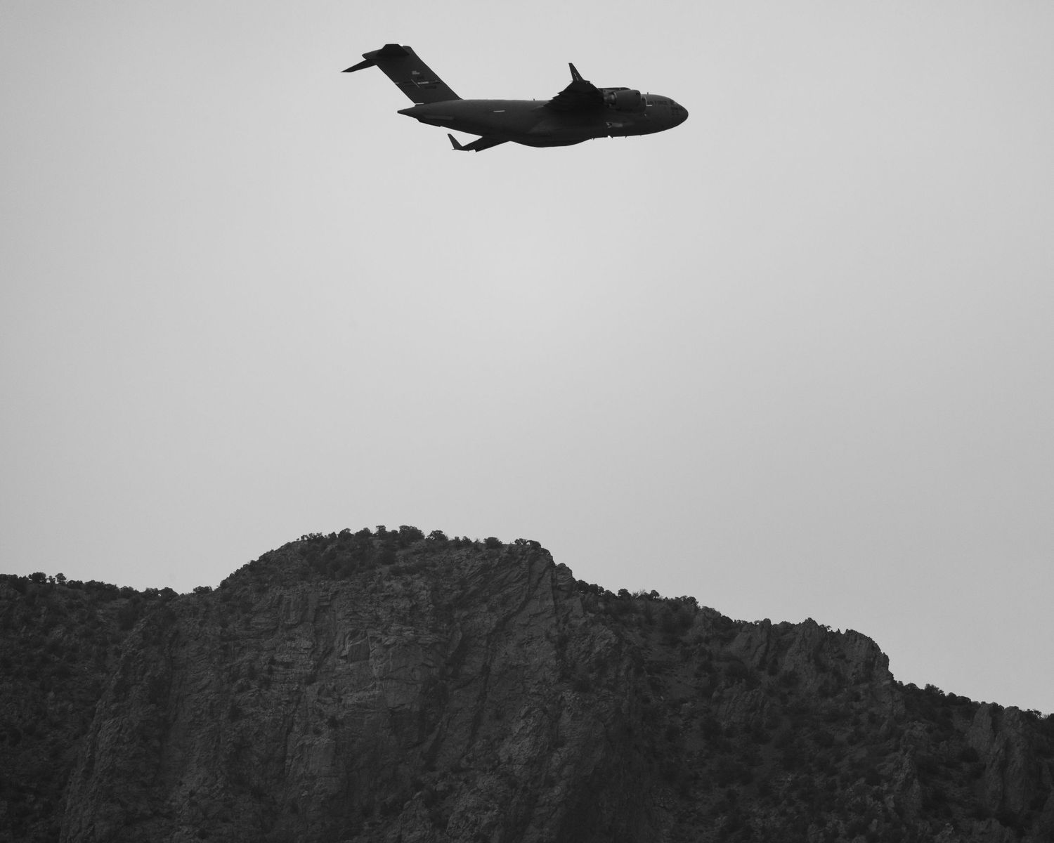 A photo of a US Air Force C-17 at Montrose Regional Airport, Colorado.