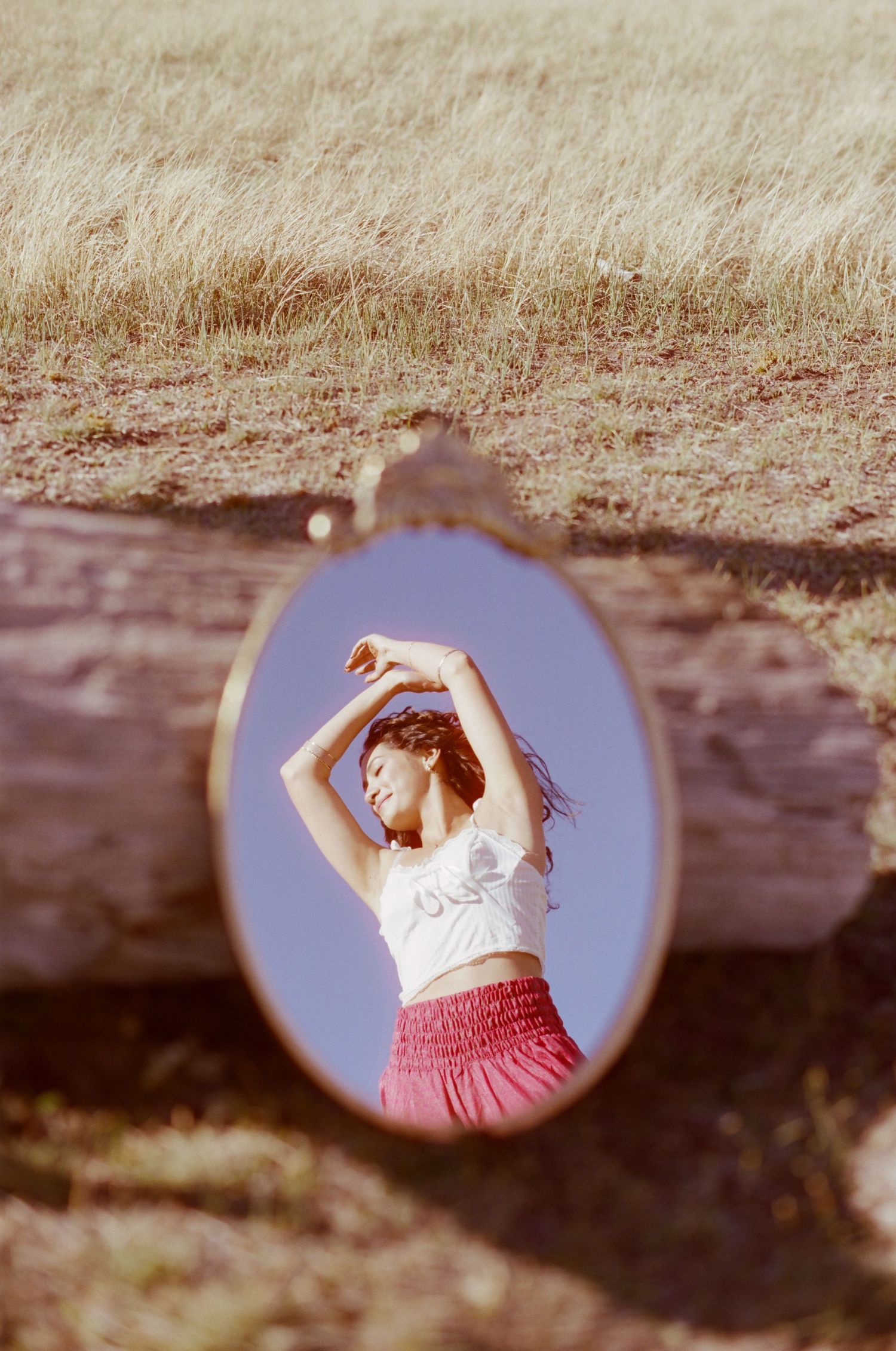 A 35mm Film photo from a modeling photoshoot at Top of the Pines near Ridgway, Colorado.