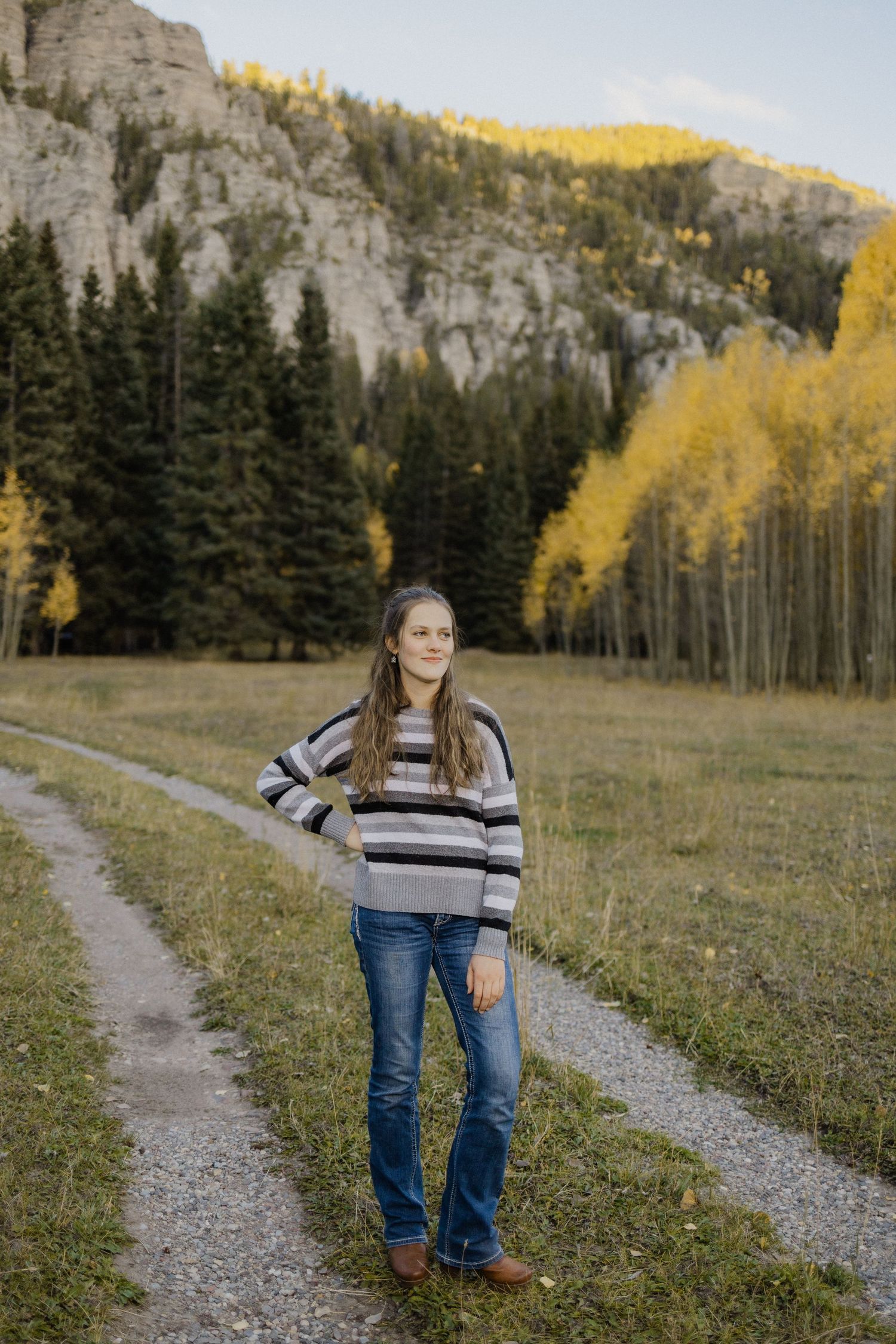 A senior photoshoot near Cimarron, Colorado.