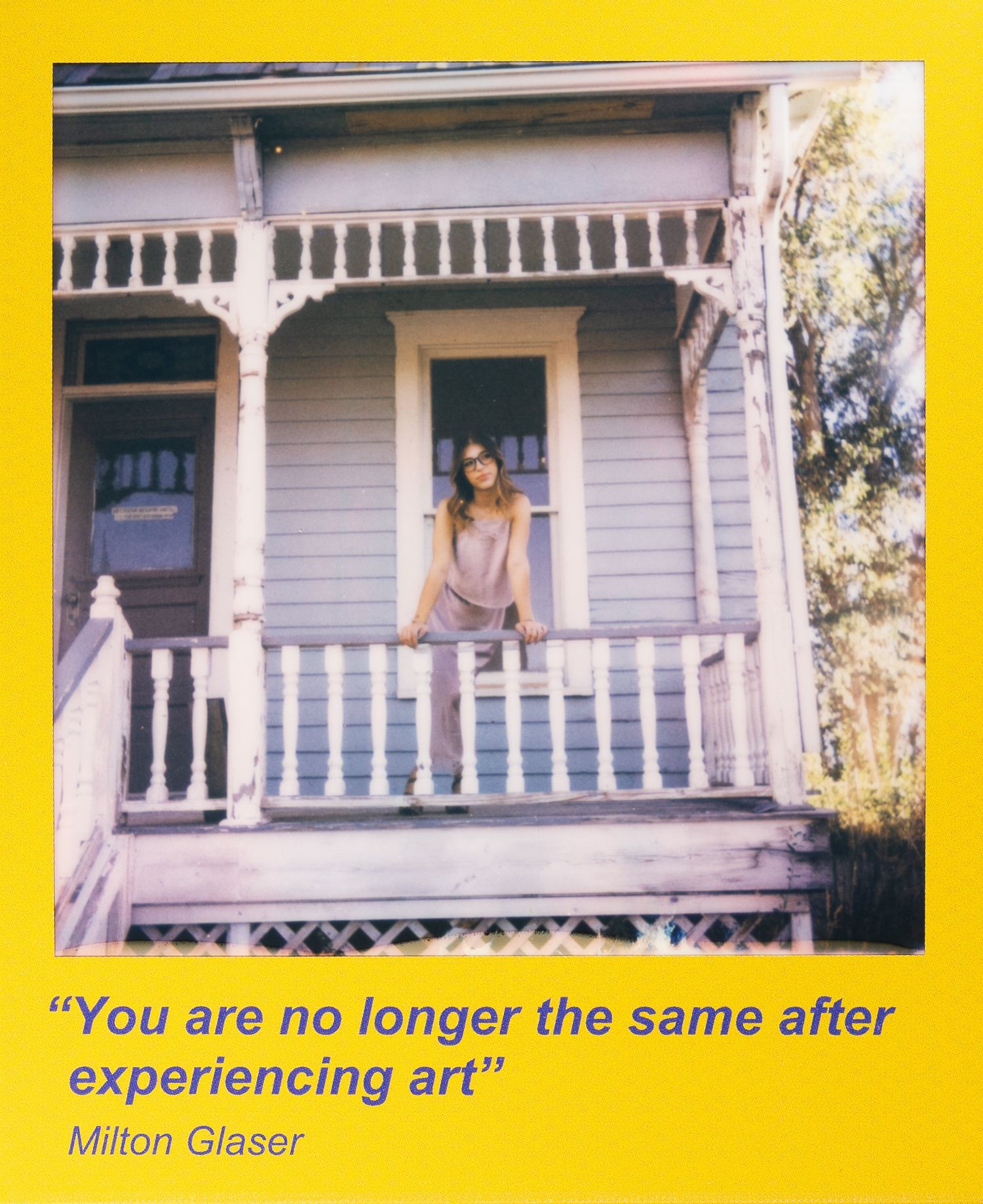 Polaroid photo from a modeling shoot in Montrose, Colorado.