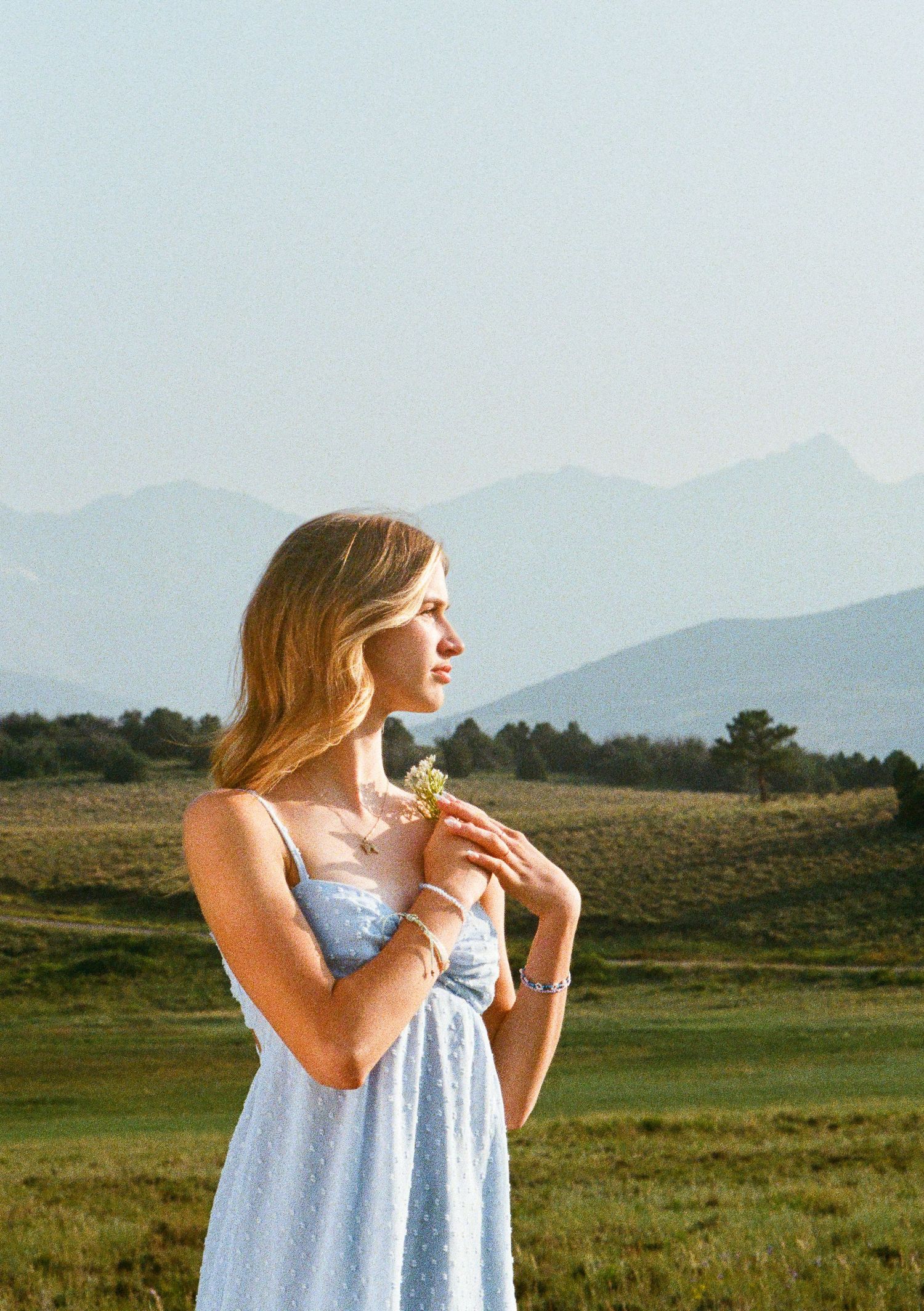 A film modeling photo taken at Top of the Pines near Ridgway, Colorado.