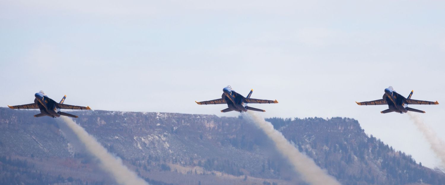 The US Navy Blue Angels perform in Grand Junction, Colorado, in October 2023.