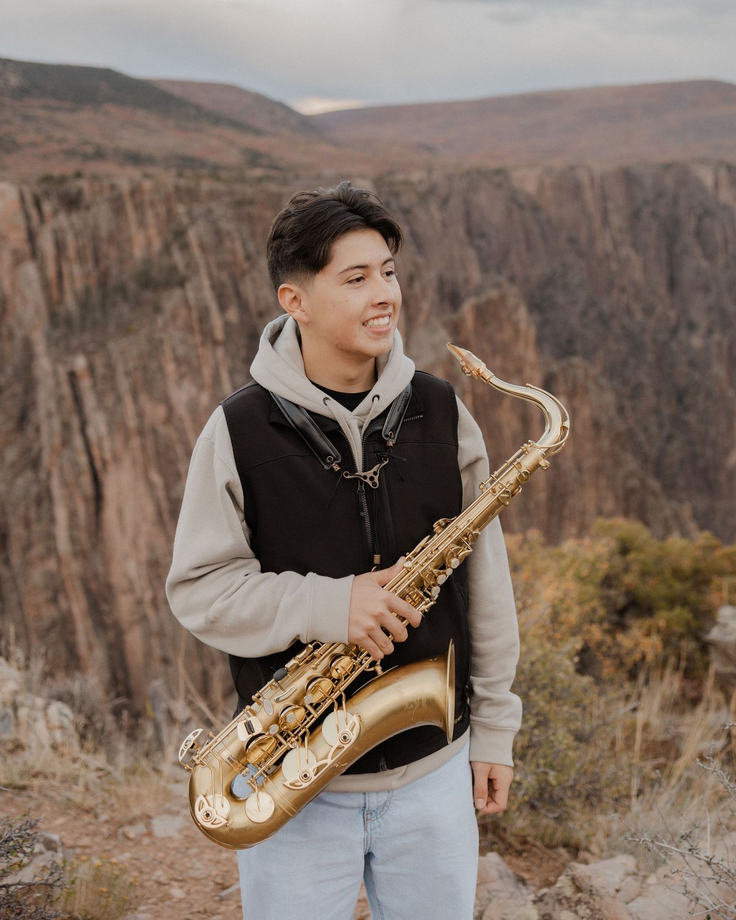 A senior photoshoot at Black Canyon of the Gunnison National Park, near Montrose, Colorado.