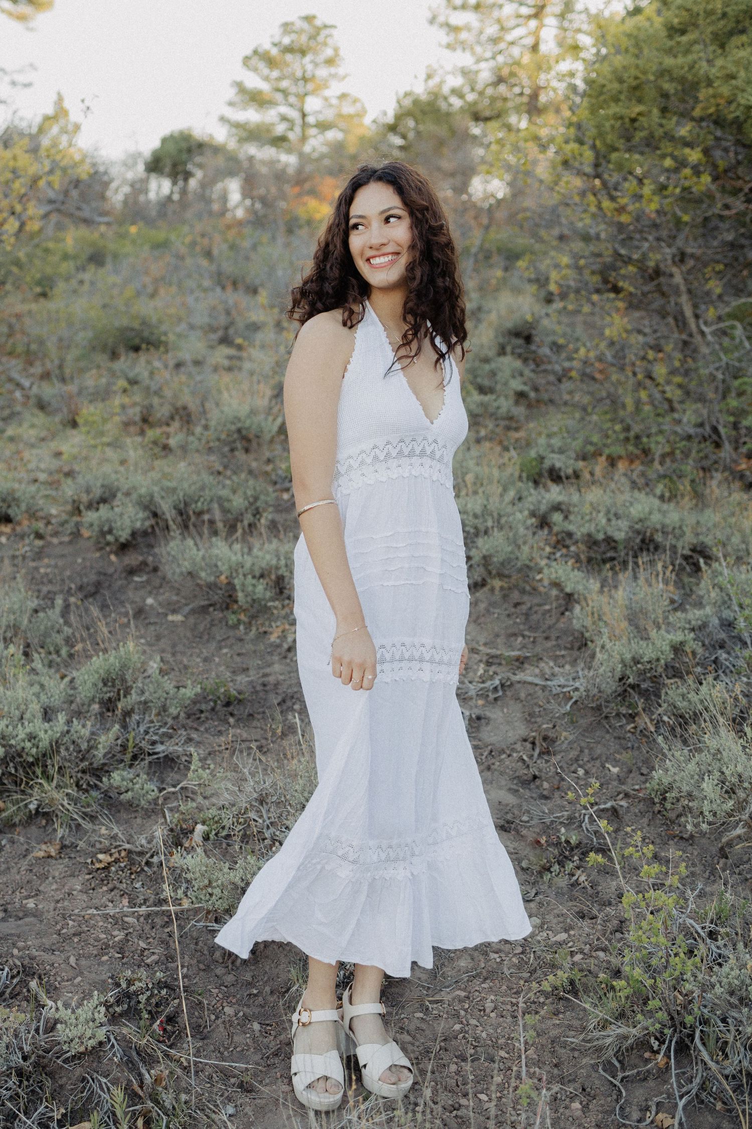 A modeling photo taken at Top of the Pines near Ridgway, Colorado.