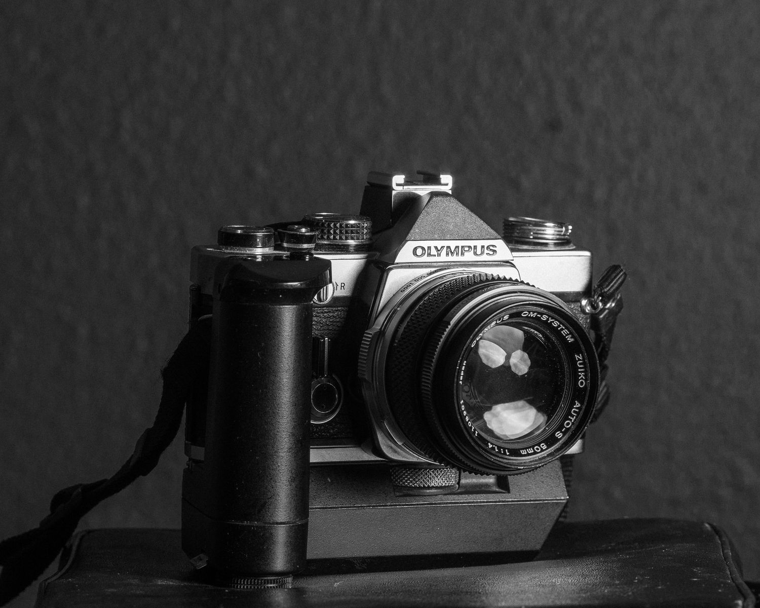 An Olympus OM-2N, one of the cameras I use frequently.