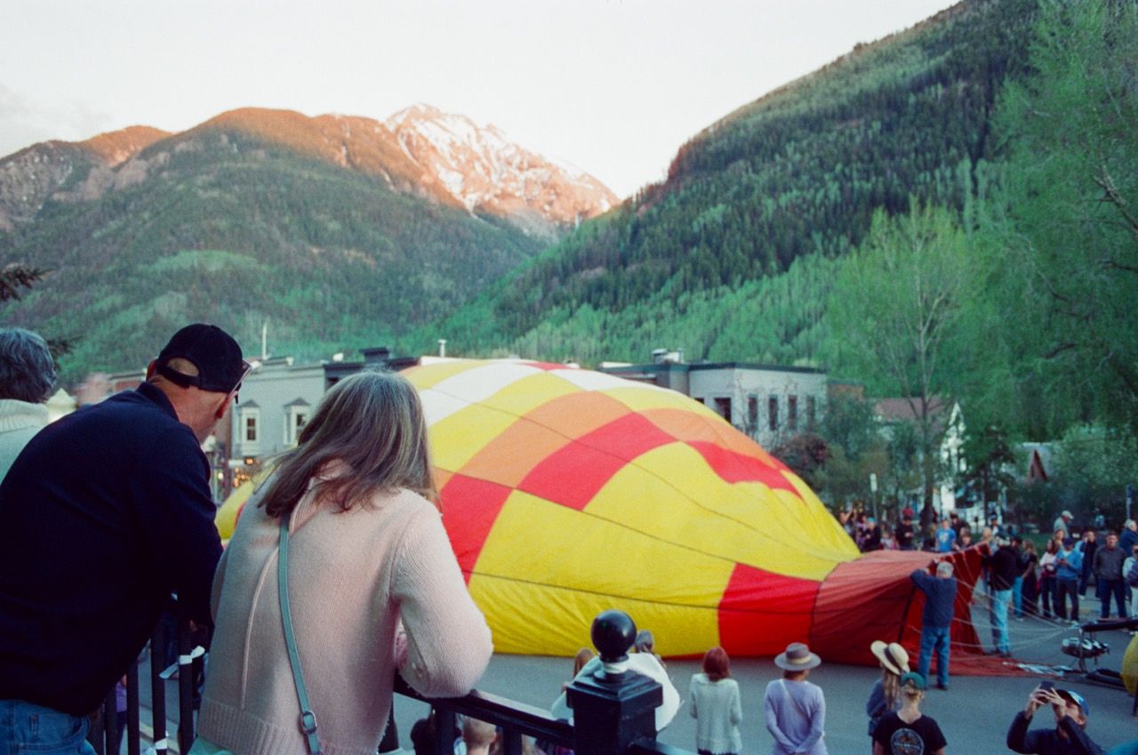 Film photo of downtown Telluride, Colorado.