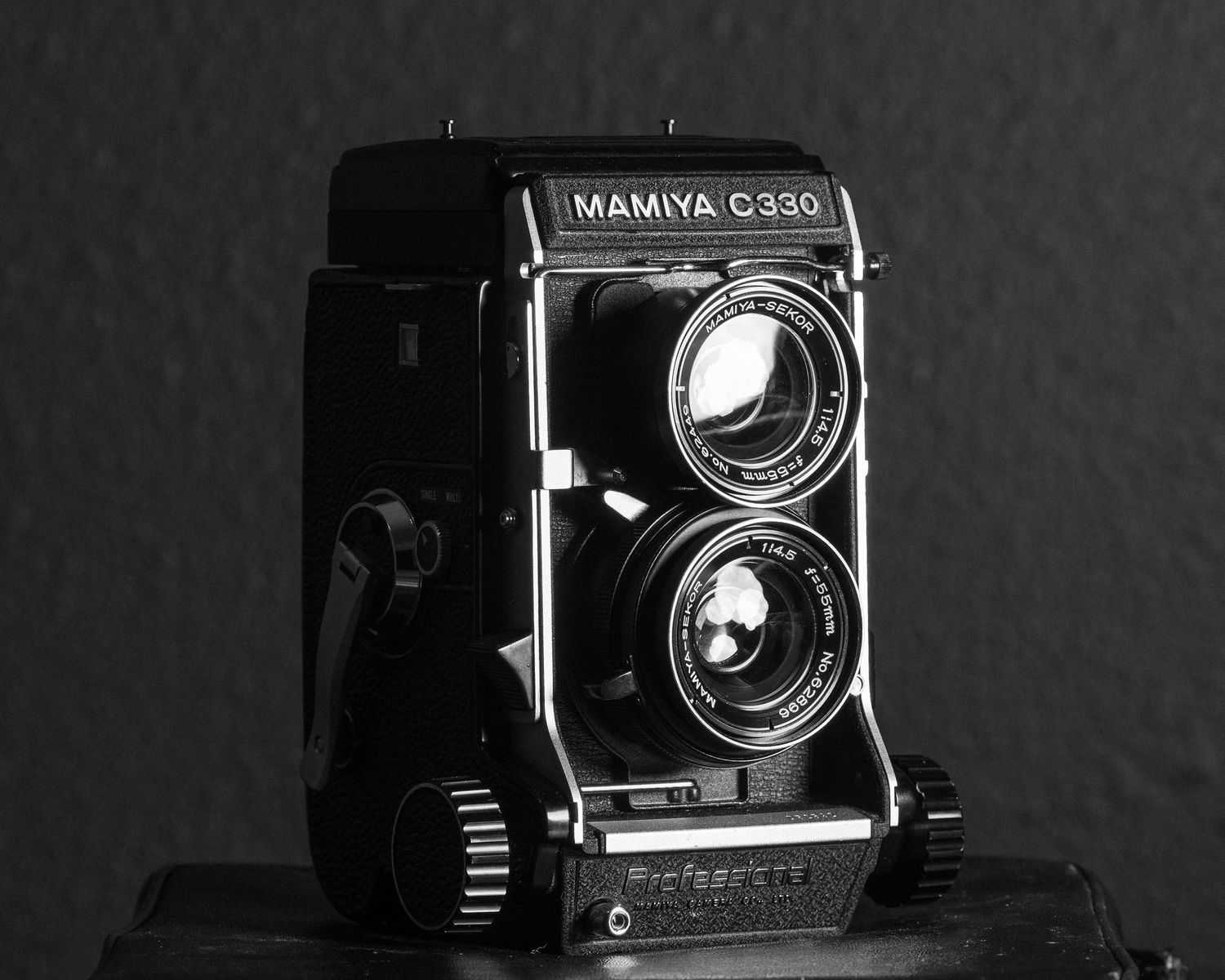A Mamiya C330, one of the cameras I use frequently.