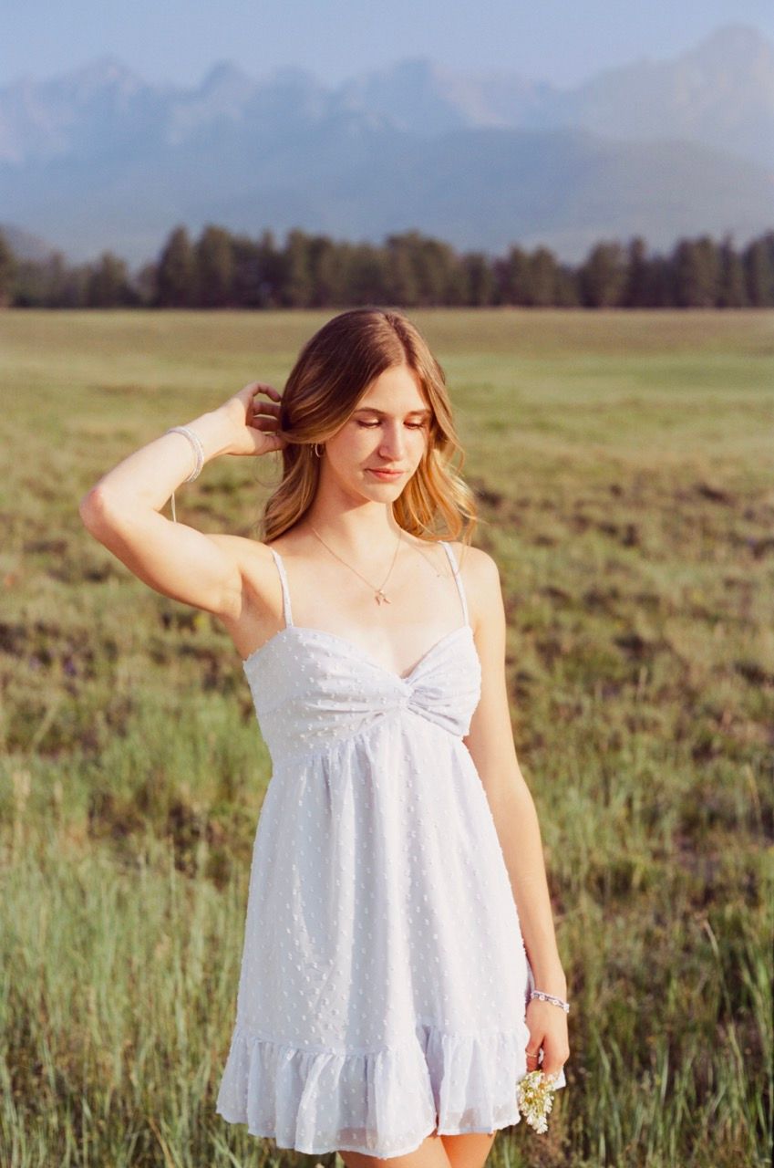 A film modeling photo taken at Top of the Pines near Ridgway, Colorado.