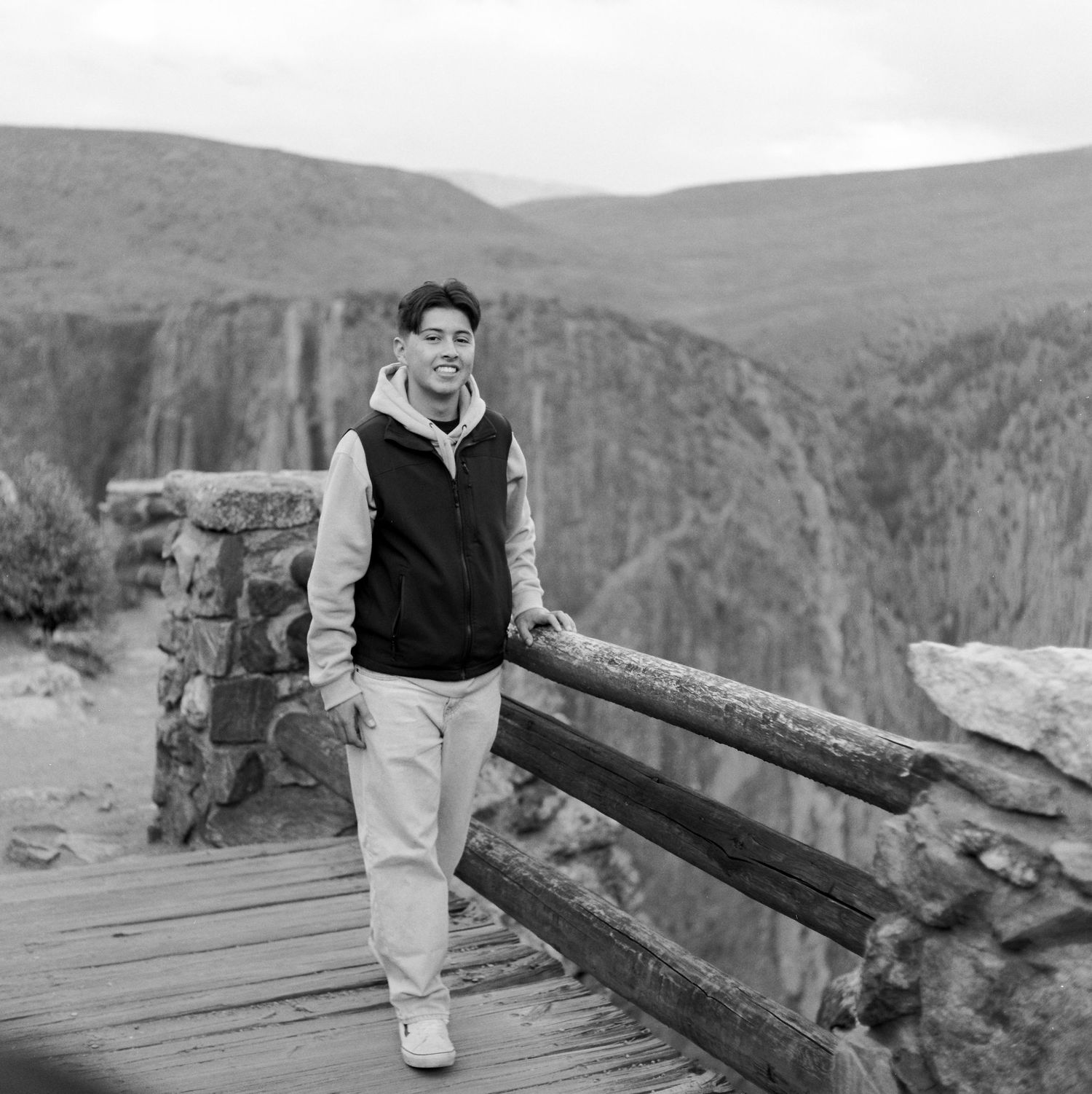 A Medium Format Film photo from a senior photoshoot in Black Canyon National Park near Montrose, Colorado.
