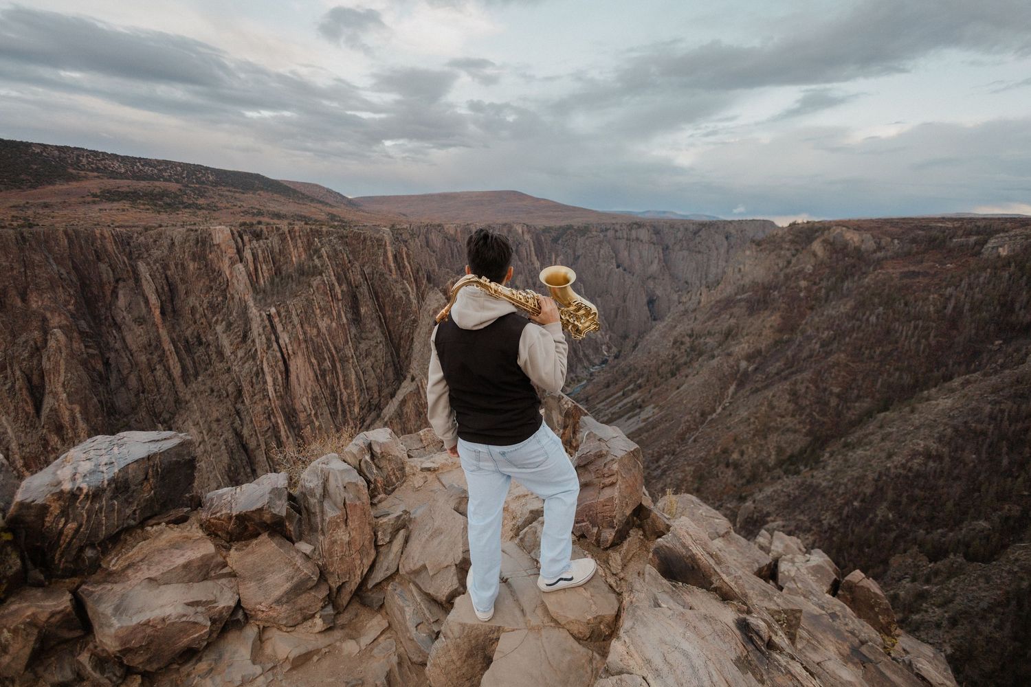 A senior photoshoot at Black Canyon of the Gunnison National Park, near Montrose, Colorado.