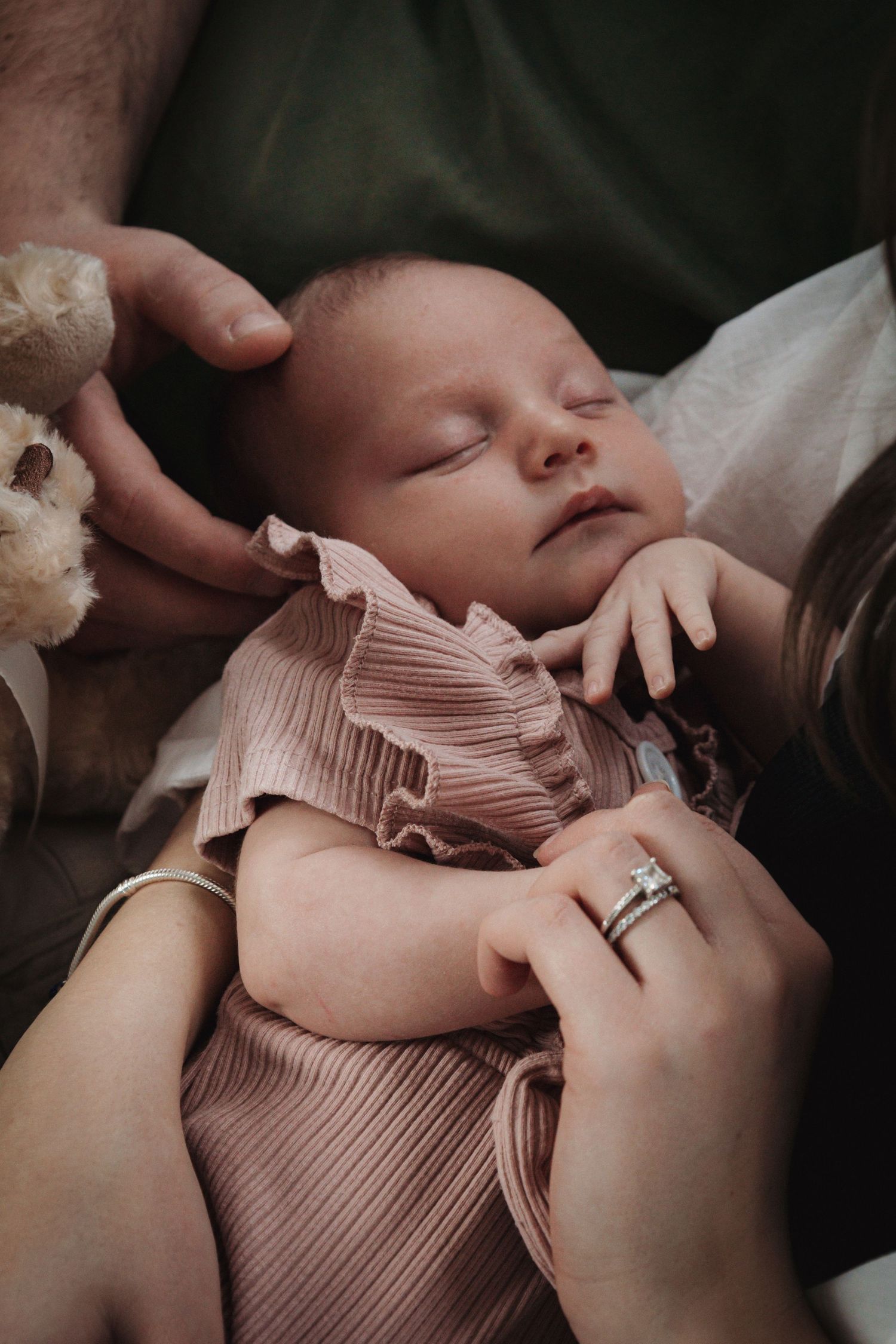 Newborn cosy at home photography, Thetford, emotive, lifestyle, capturing connection and legacy, featuring newborn baby girl