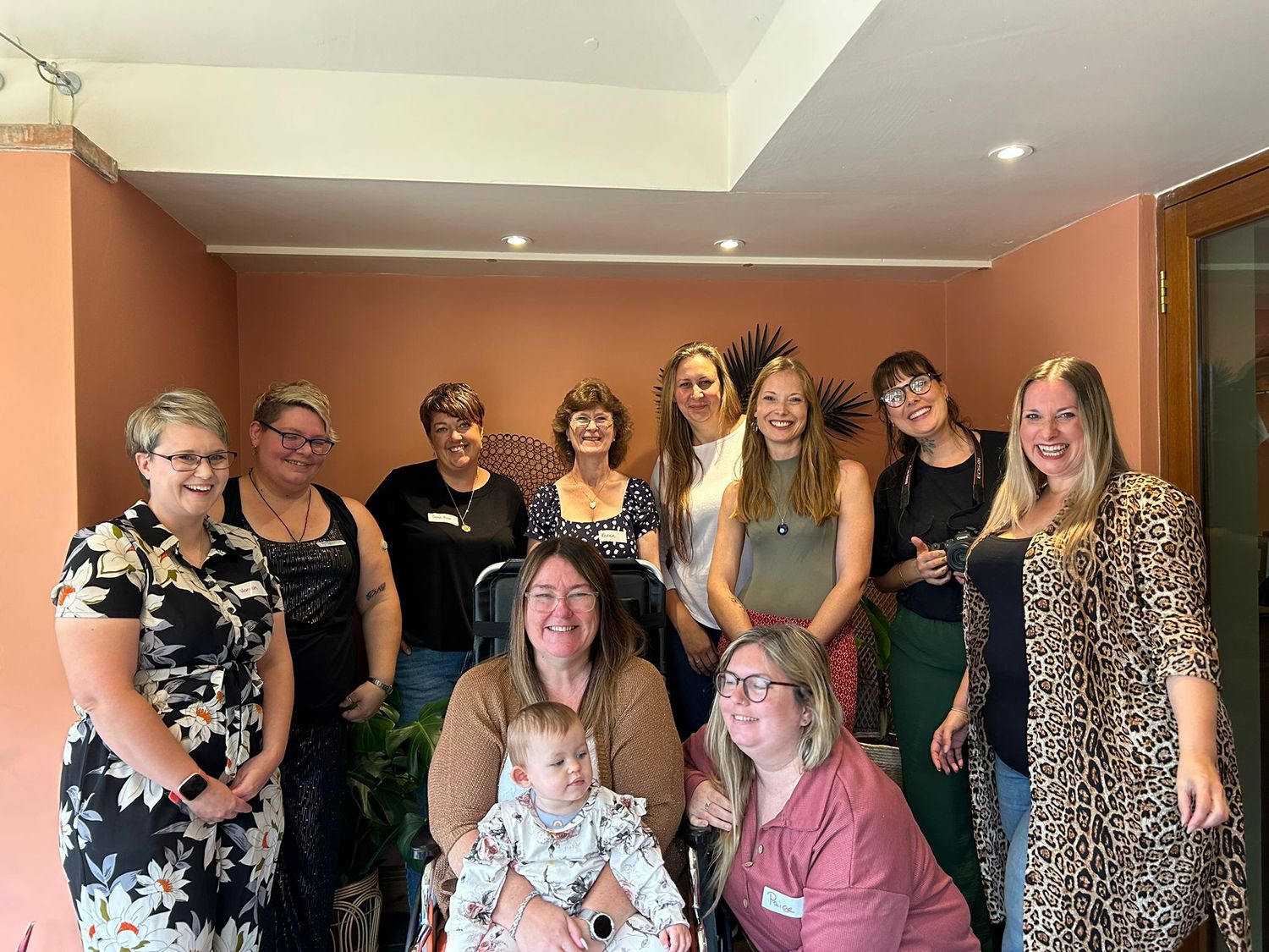 mums in business get together at sunfyr barns in Norwich, colour, natural light, group photo