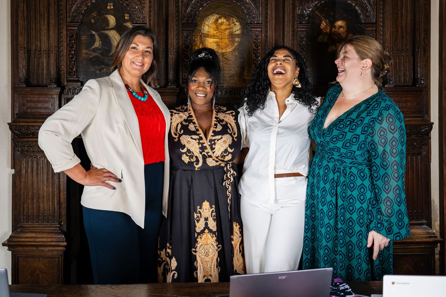 Personal branding portrait of vibrant women at Christchurch mansion, Shine by Es, by female empowerment specialist Untamed muses , candid