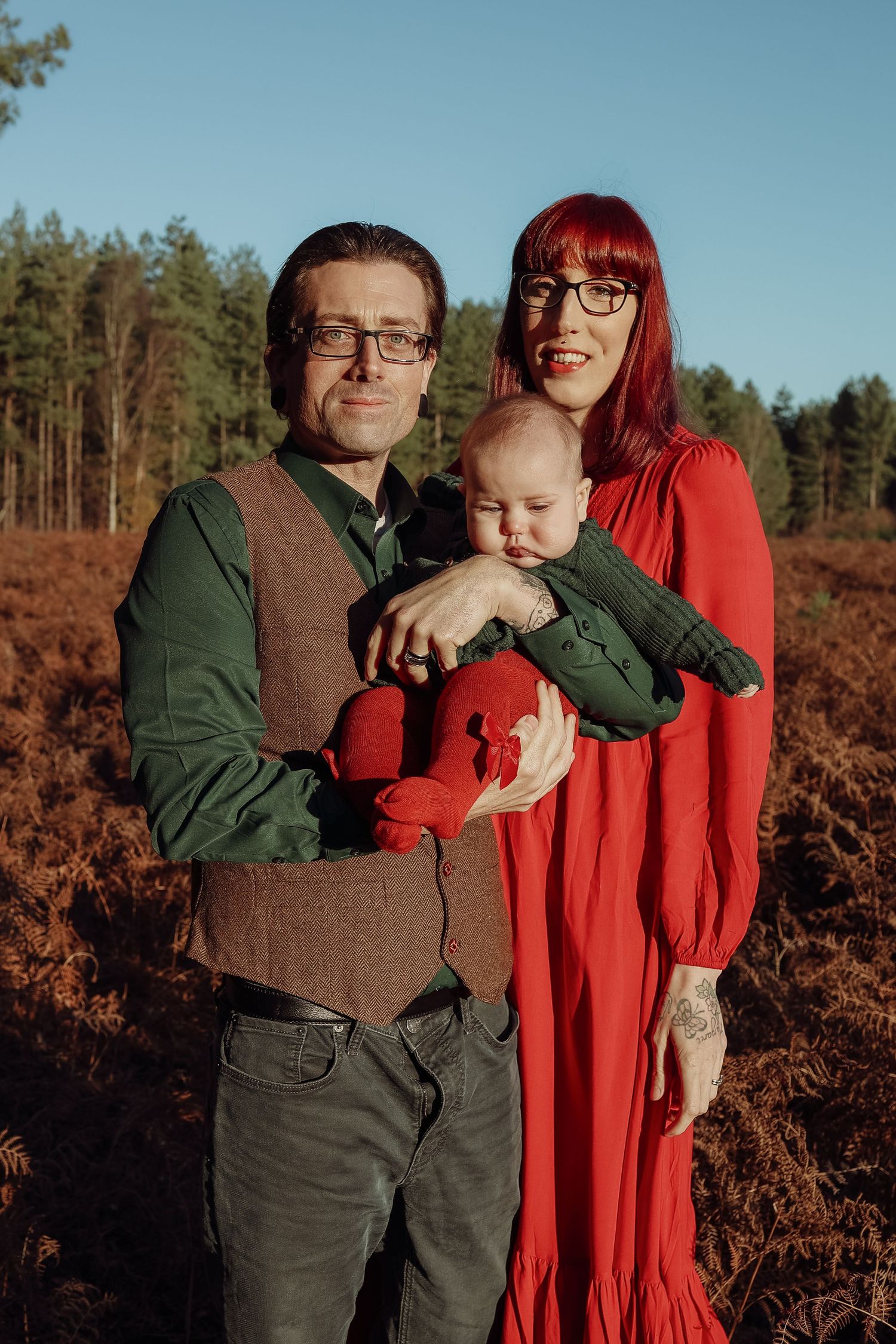 Portrait of family in the forest photoshoot in Ipswich byUntamed Muses