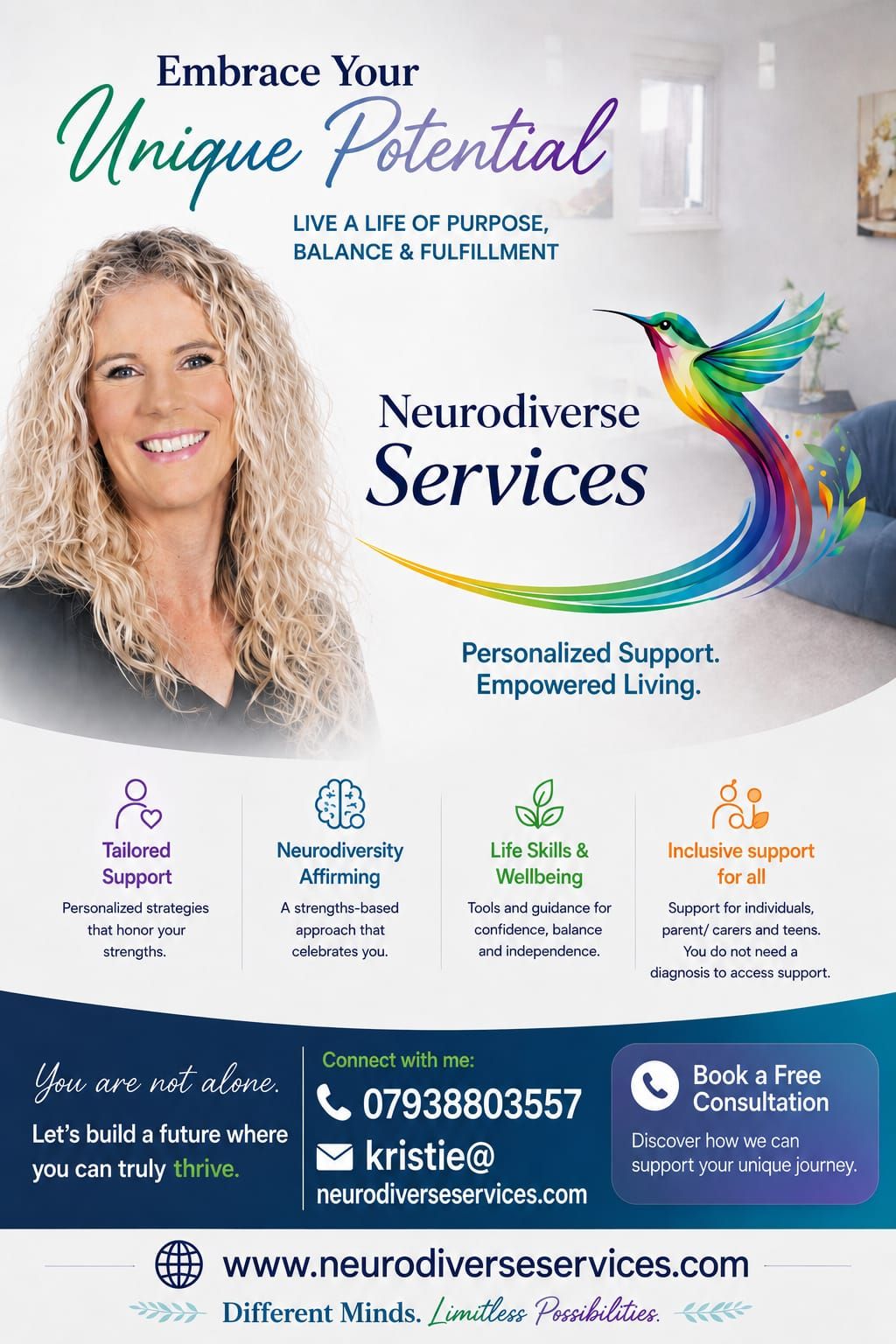 poster of Kristi from neurodiverseservices.com