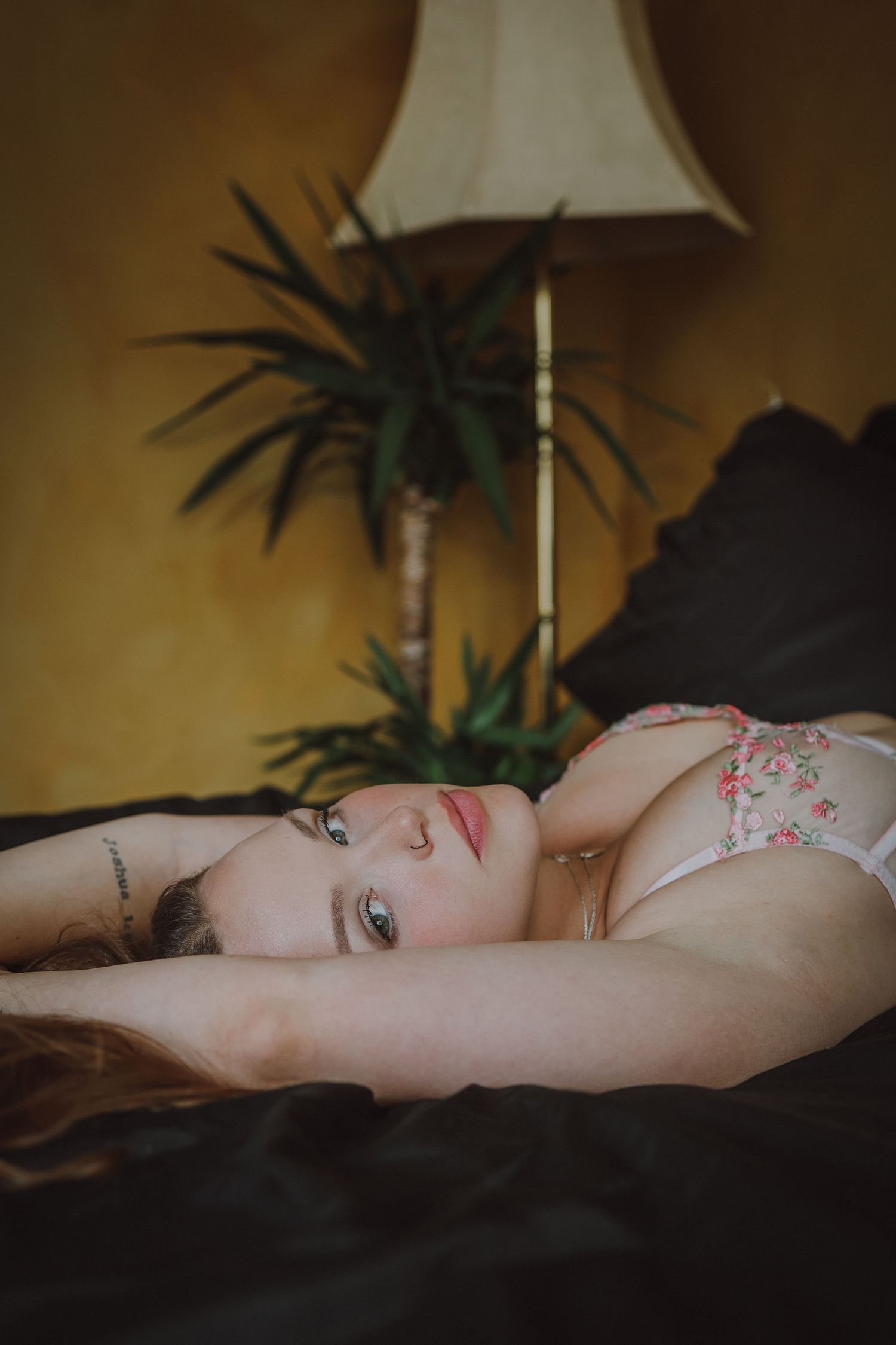 Beautiful portrait during empowerment boudoir photoshoot in Norfolk, confident, female gaze