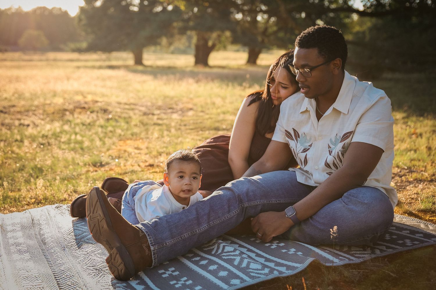 Family portrait , golden hour in Norfolk fields, connection and belonging captured by Untamed Muses photography