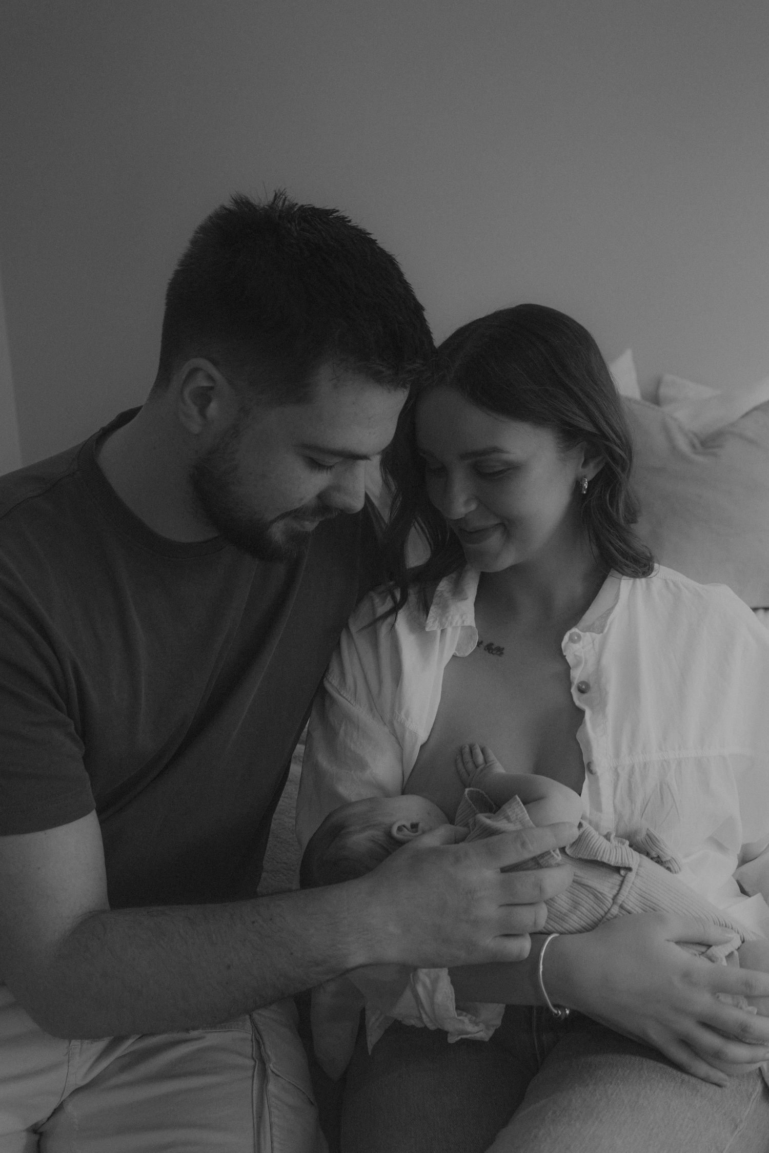 Newborn cosy at home photography, Newborn photography Norfolk, emotive, lifestyle, capturing connection and legacy, loved up parents