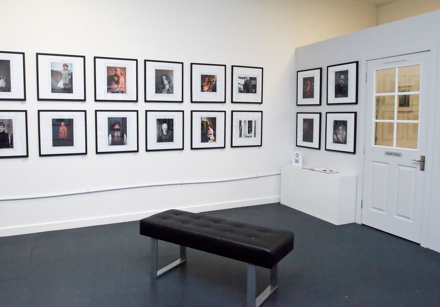 Portrait exhibit at Glasgow gallery of photography in June 2025 featuring Untamed Muses photo of her son and a flower