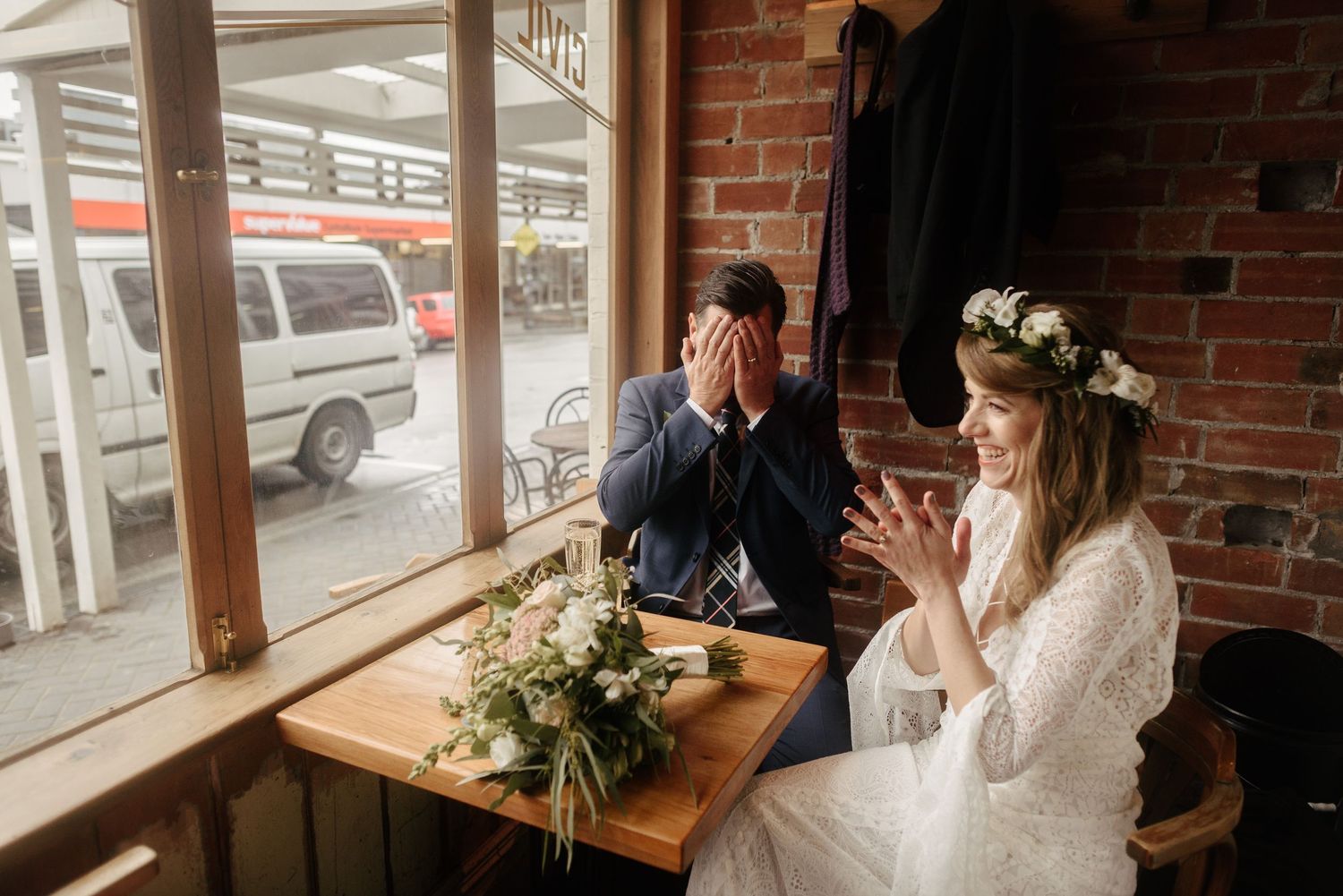 Civil & Naval - wedding drinks during their wedding day.